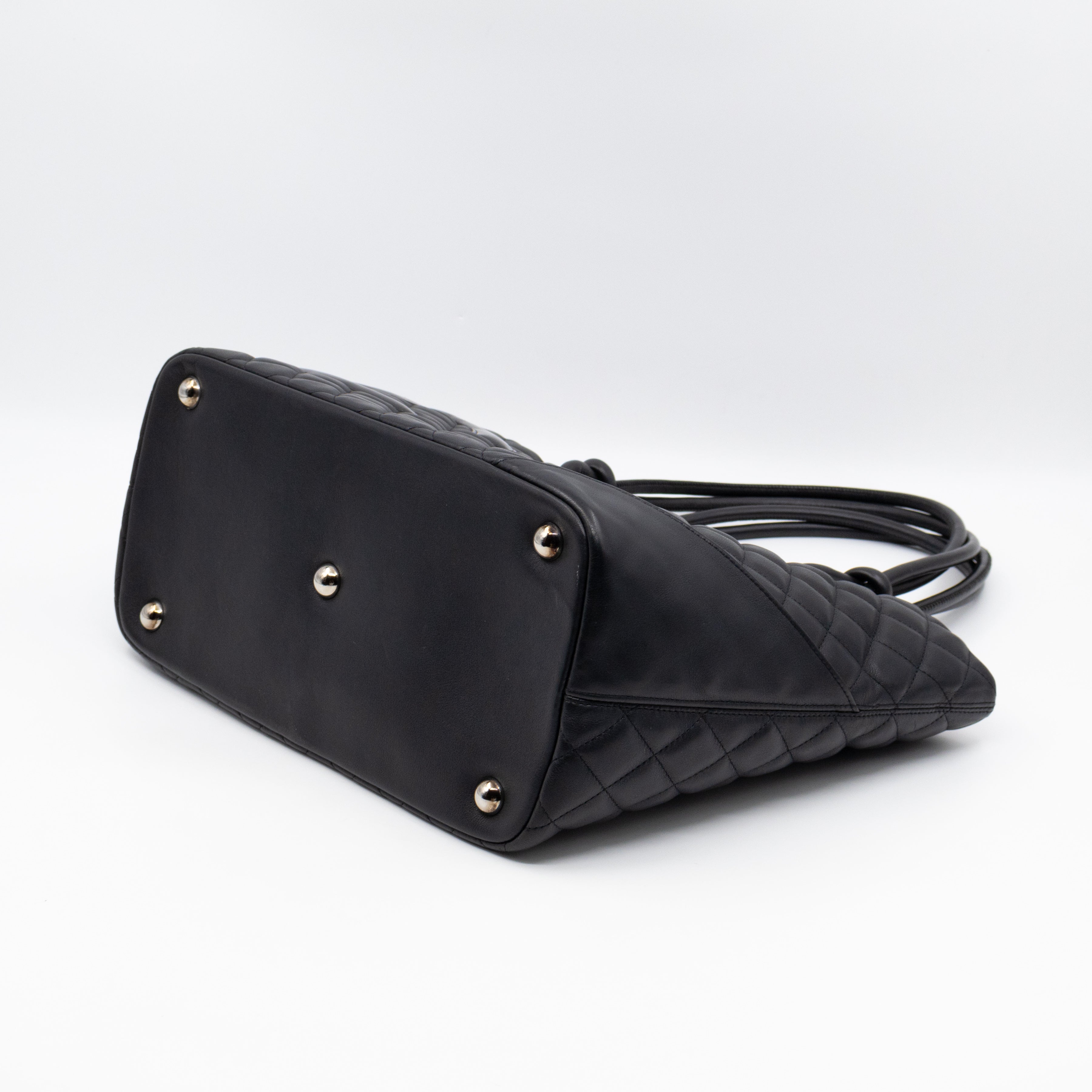Cambon Tote Quilted Black Leather
