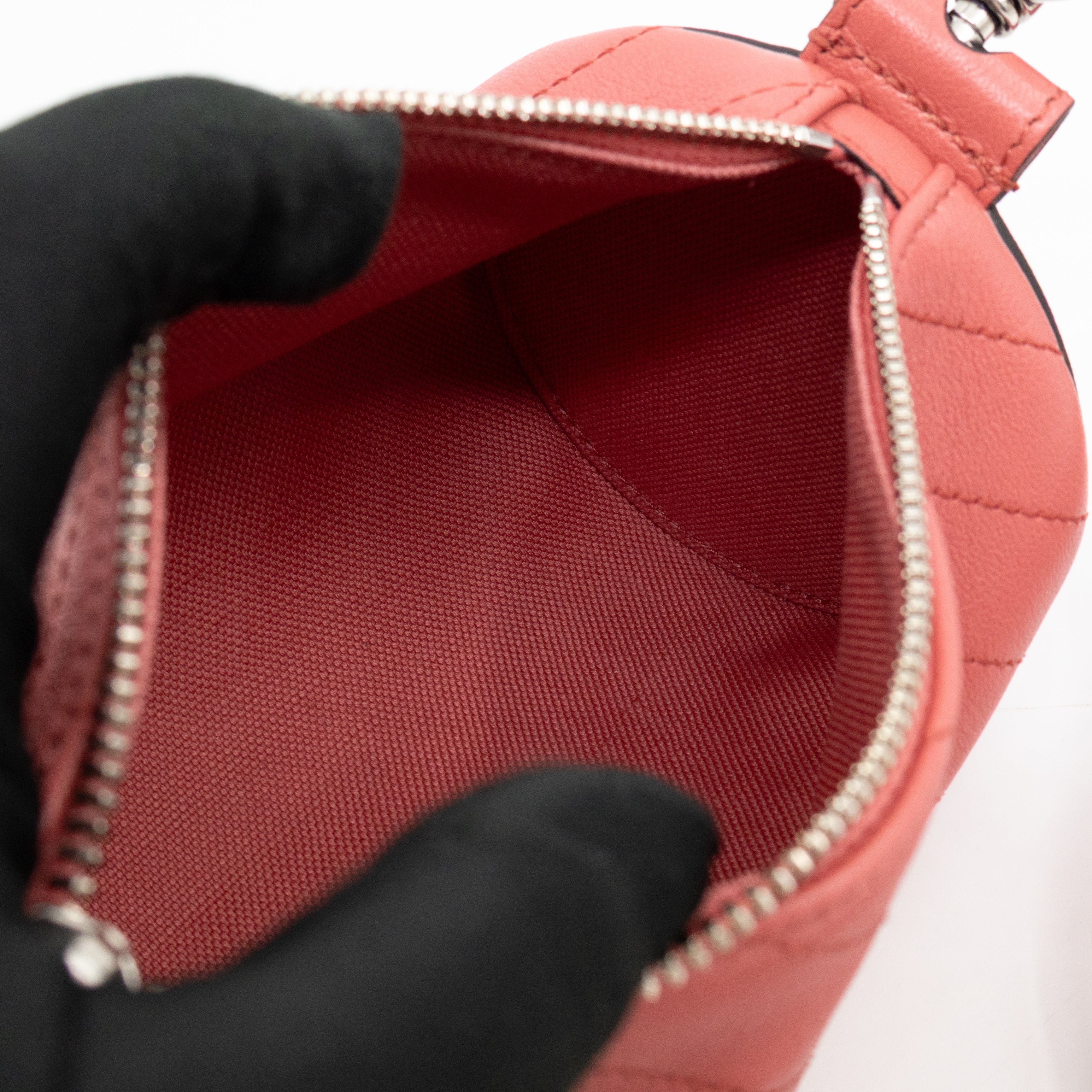 Mini Blondie Shoulder Bag Pink Diagonal Quilted Leather
