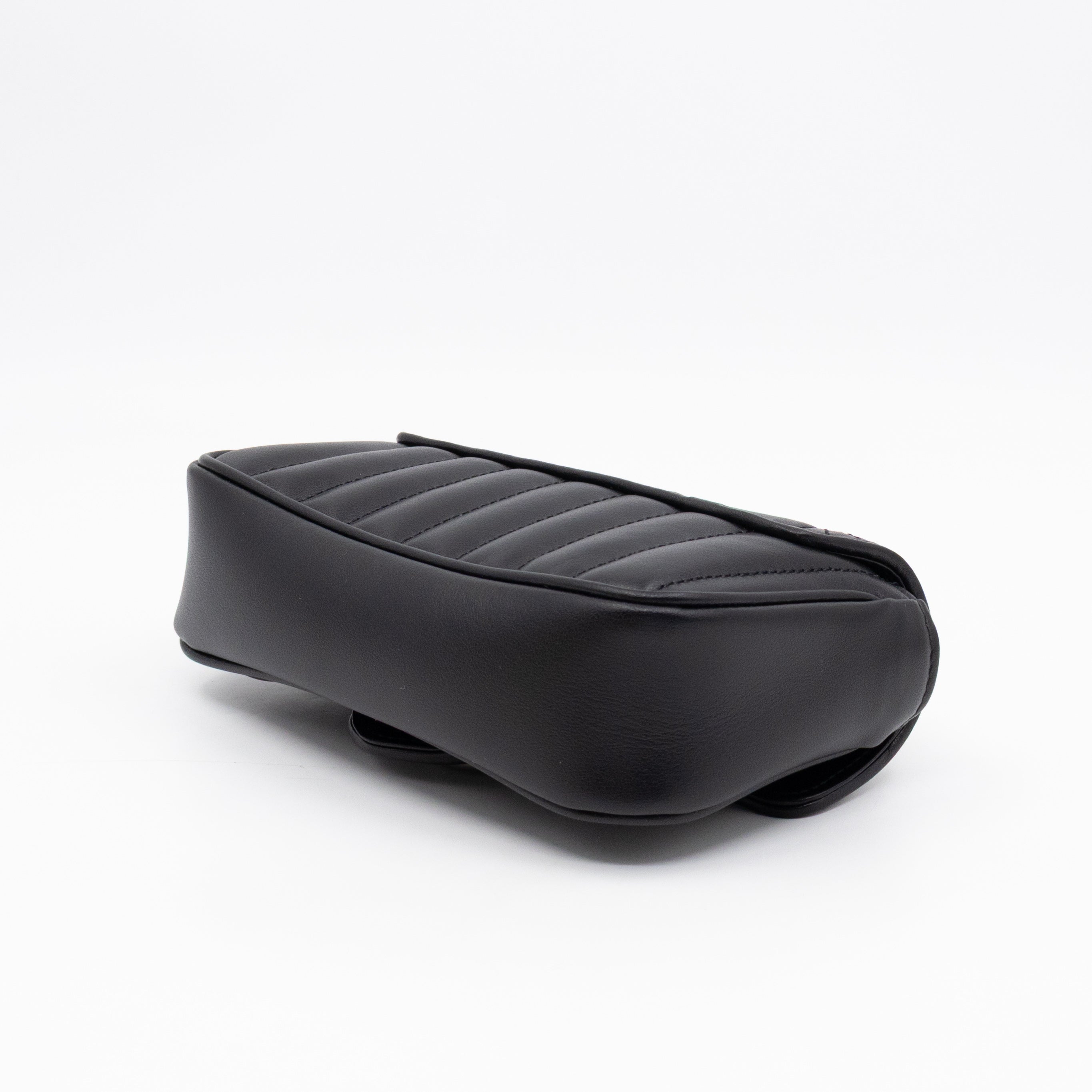 GG Marmont Flap Matelassé Super Mini Black Leather