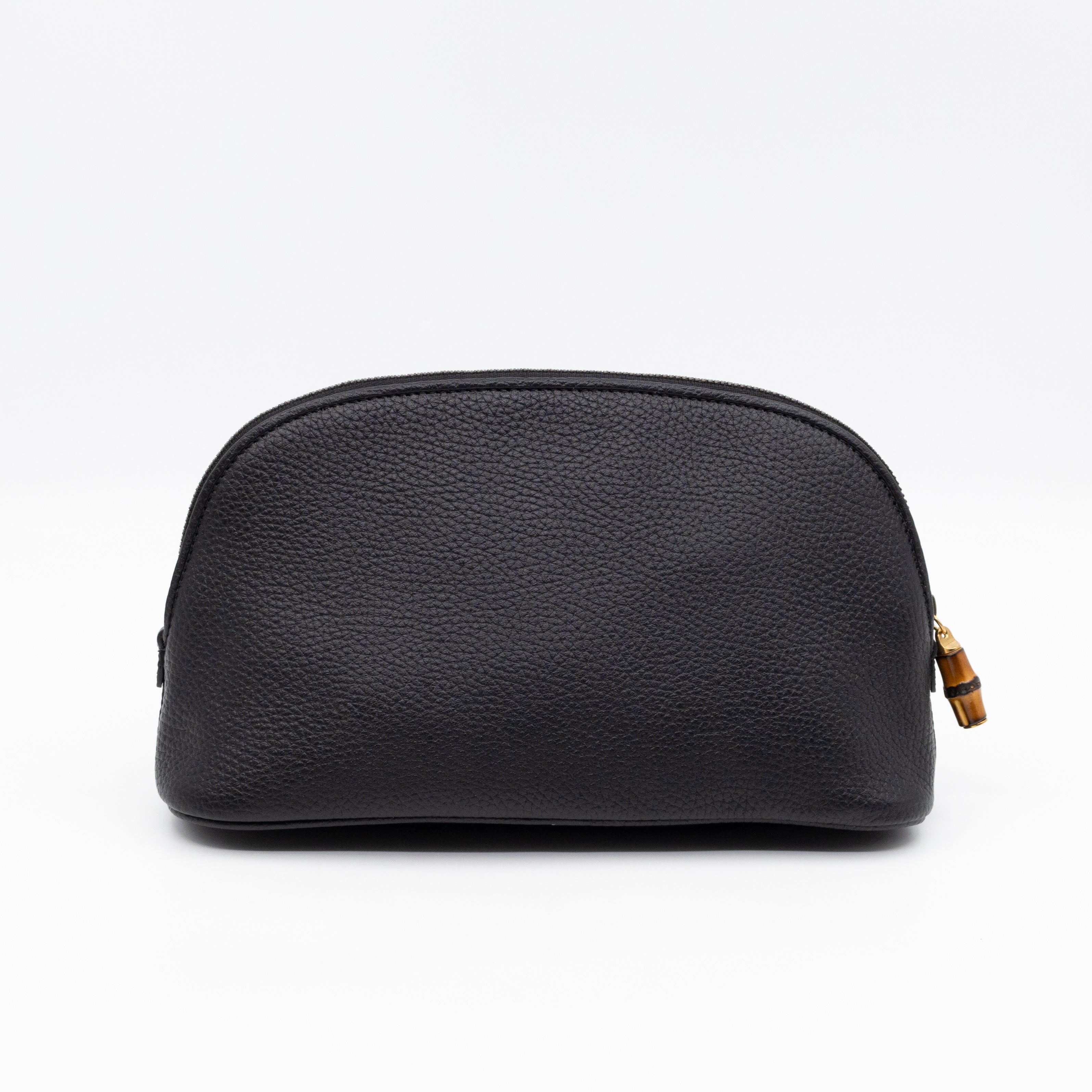 Bamboo-Puller Double G Beauty Case Black Leather