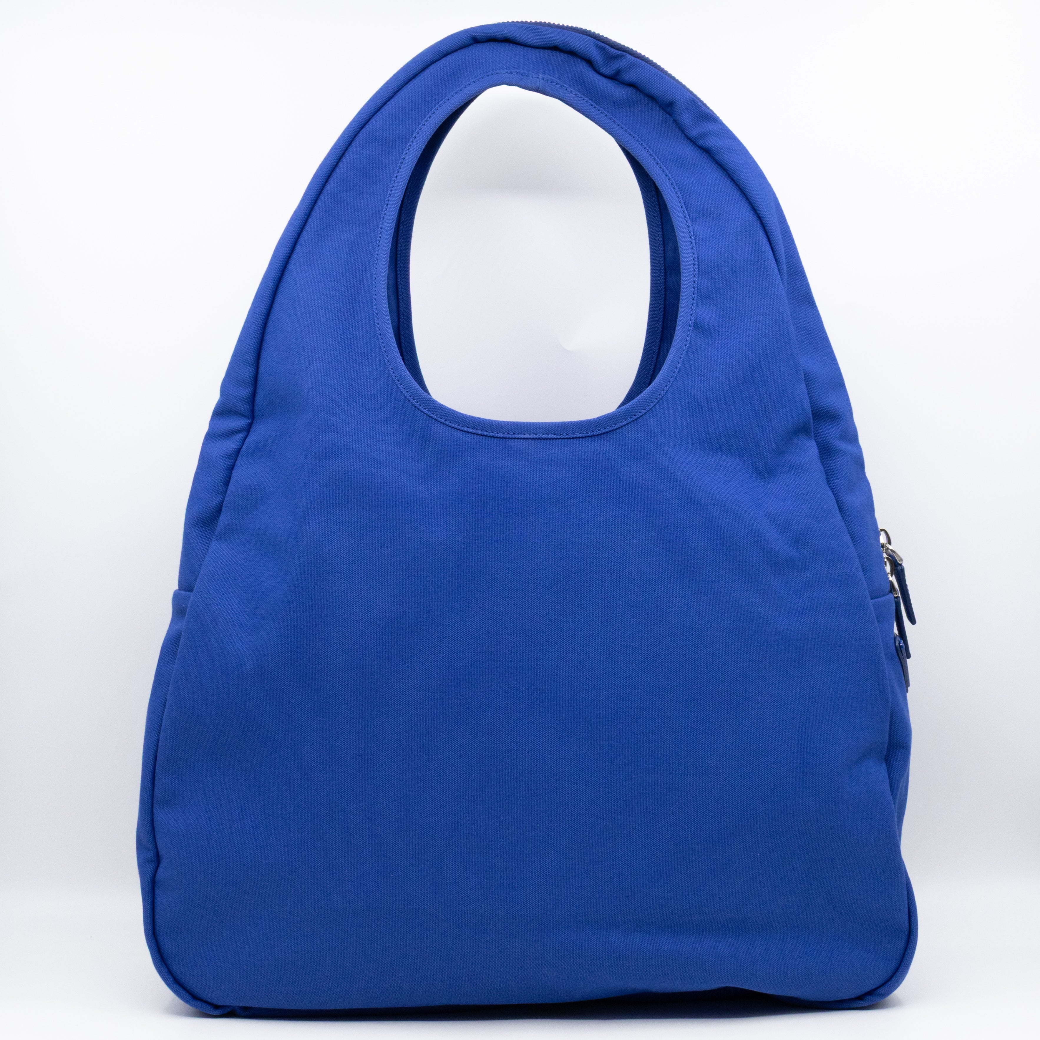 Canapa Logo Embossed Slouchy Tote Cobalto Canvas