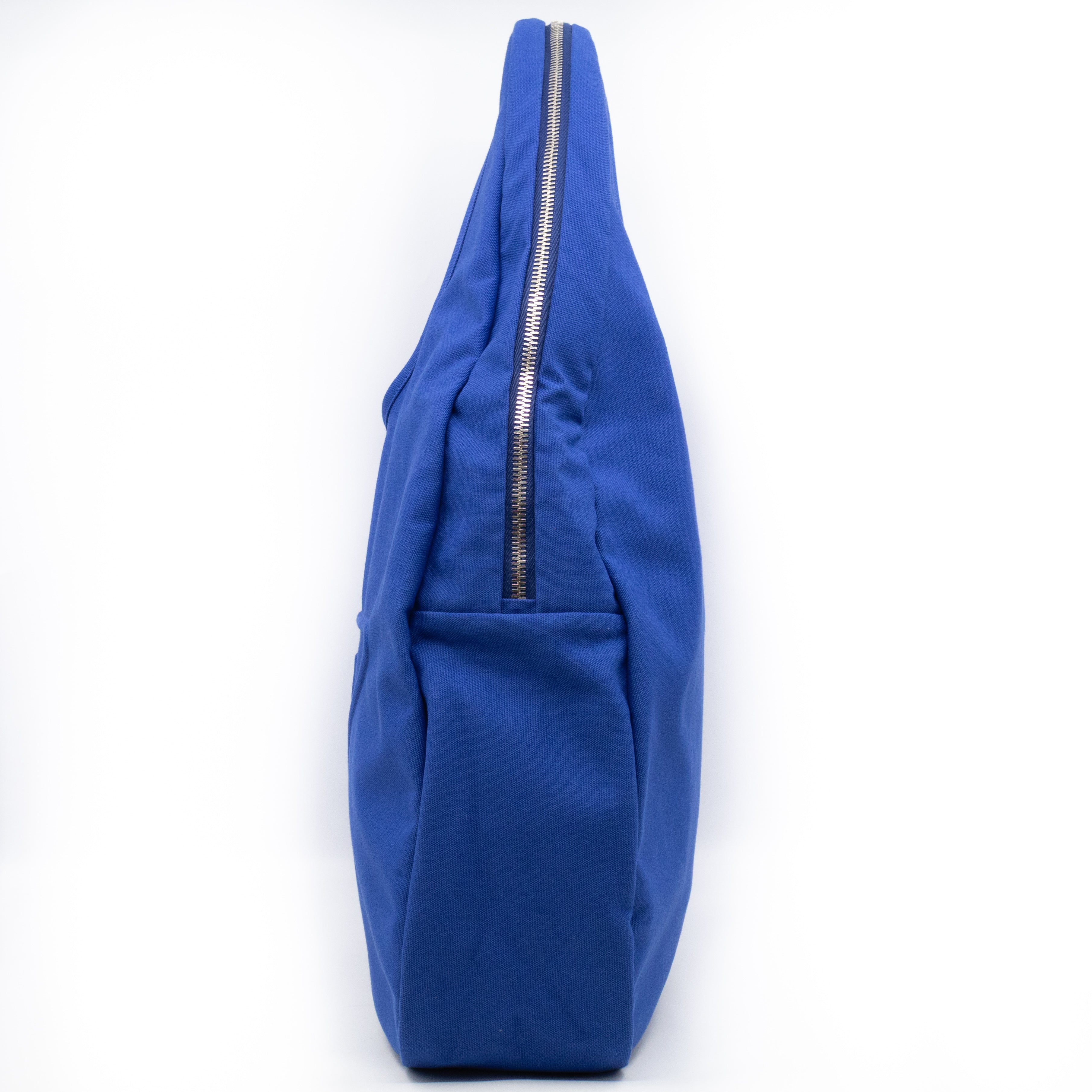 Canapa Logo Embossed Slouchy Tote Cobalto Canvas