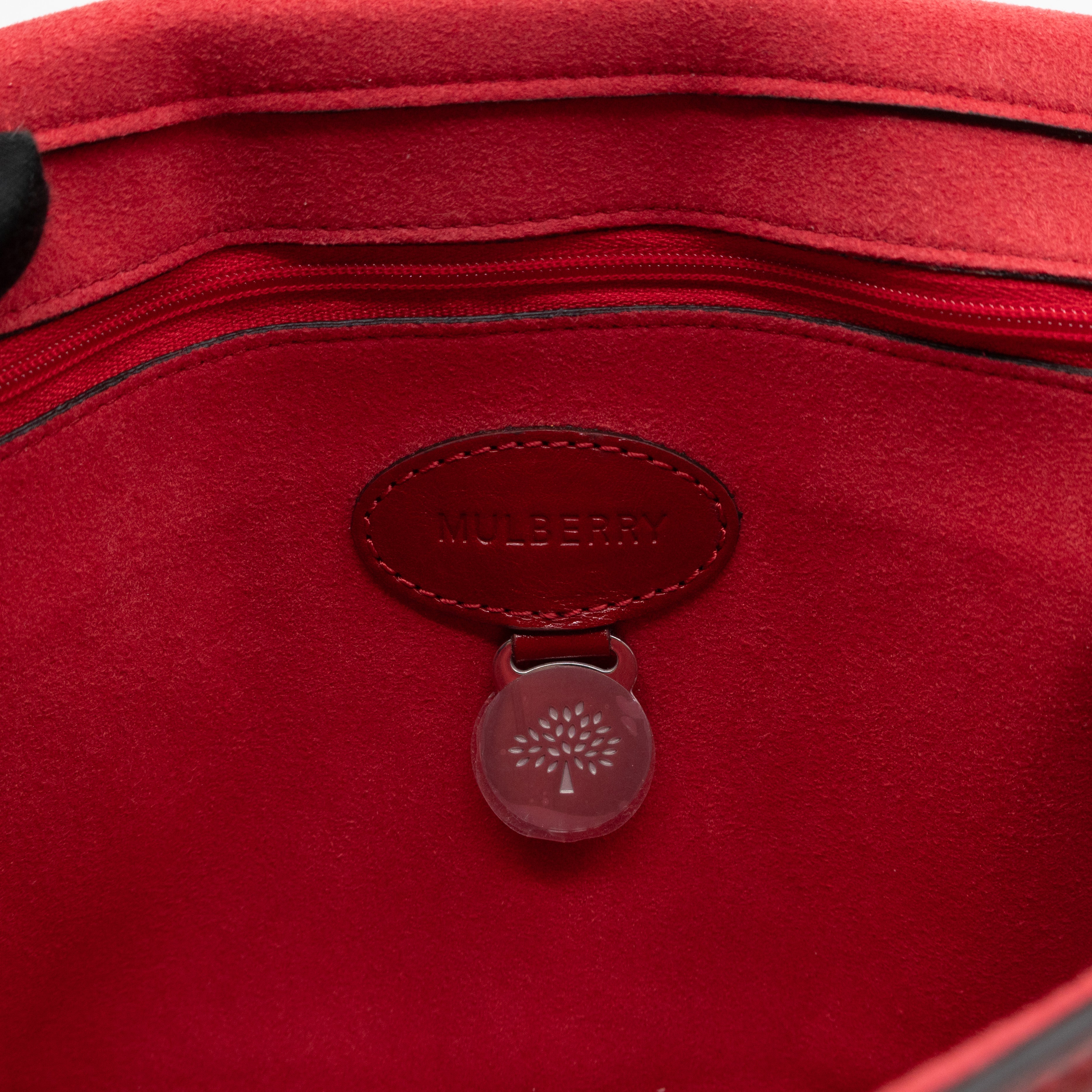 Lily Medium Triple Chain Lancaster Red Leather Silver