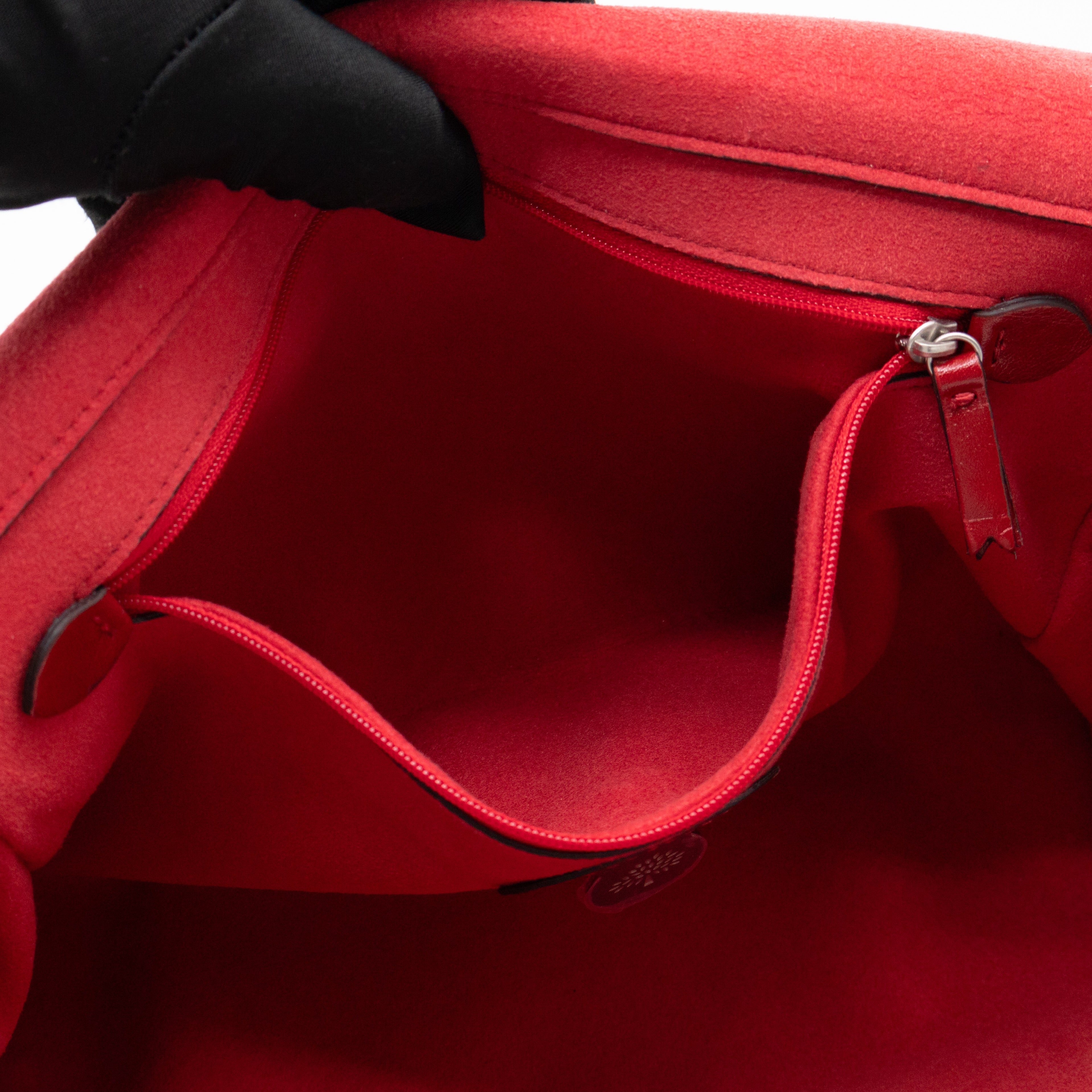 Lily Medium Triple Chain Lancaster Red Leather Silver