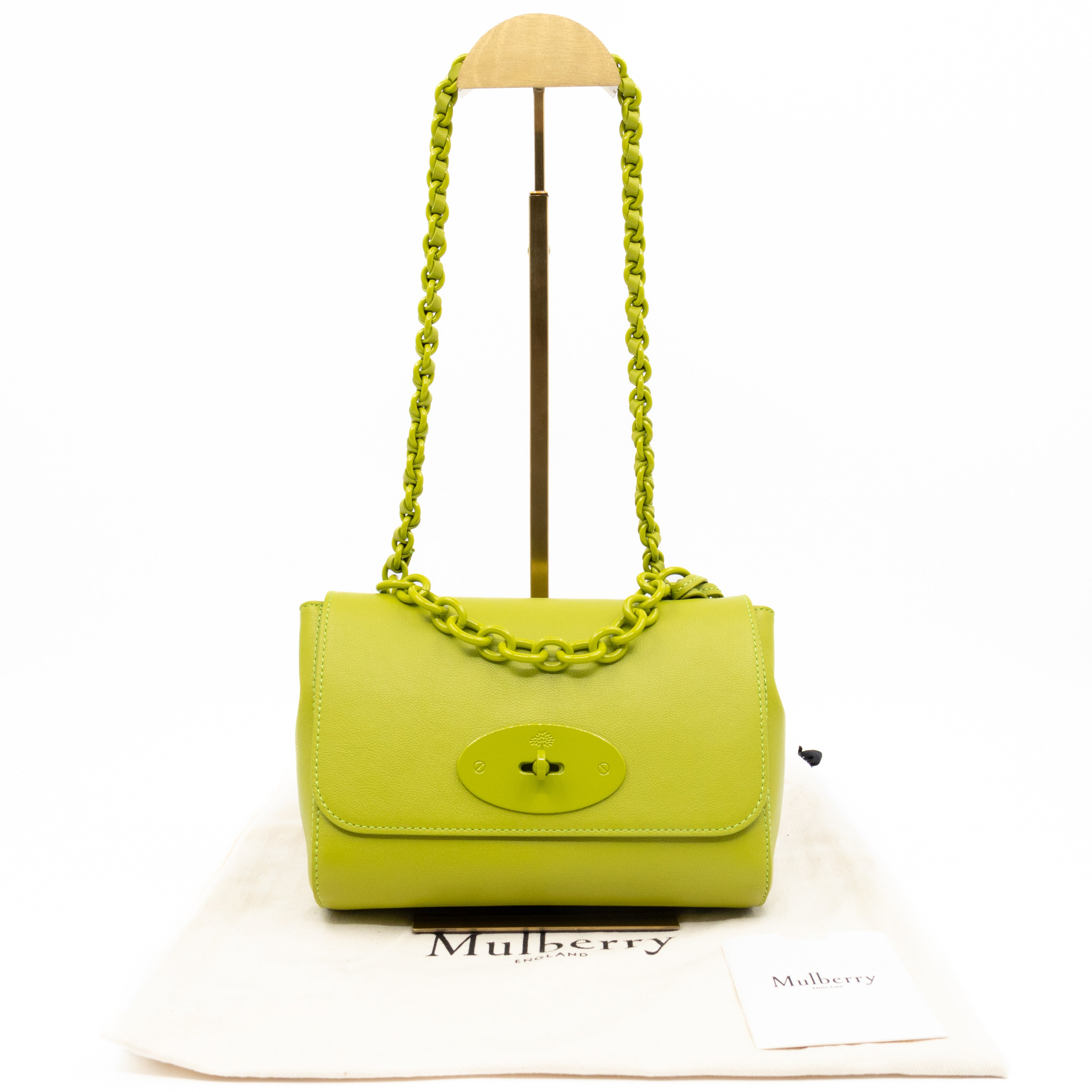 Lily Top Handle Acid Green Leather