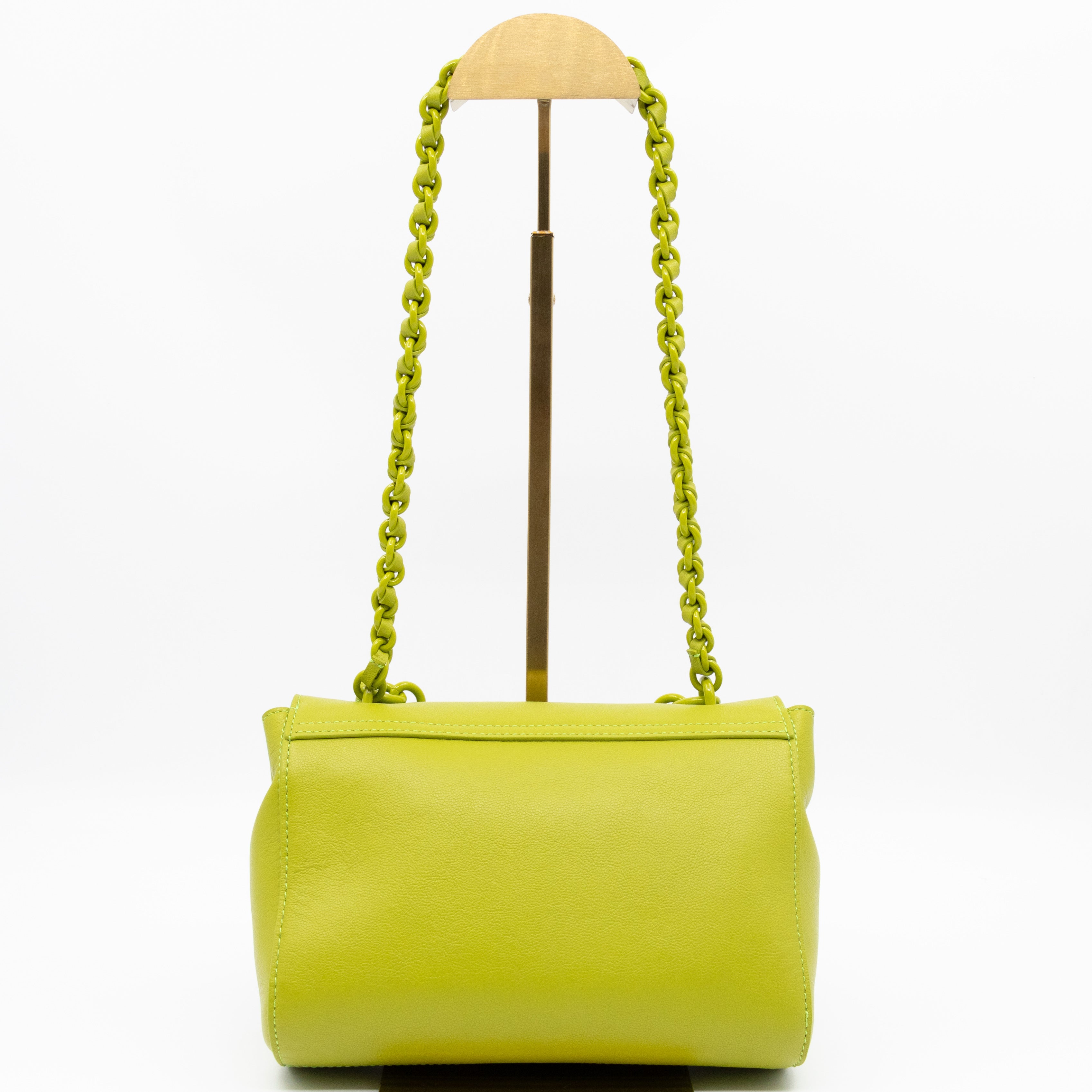 Lily Top Handle Acid Green Leather