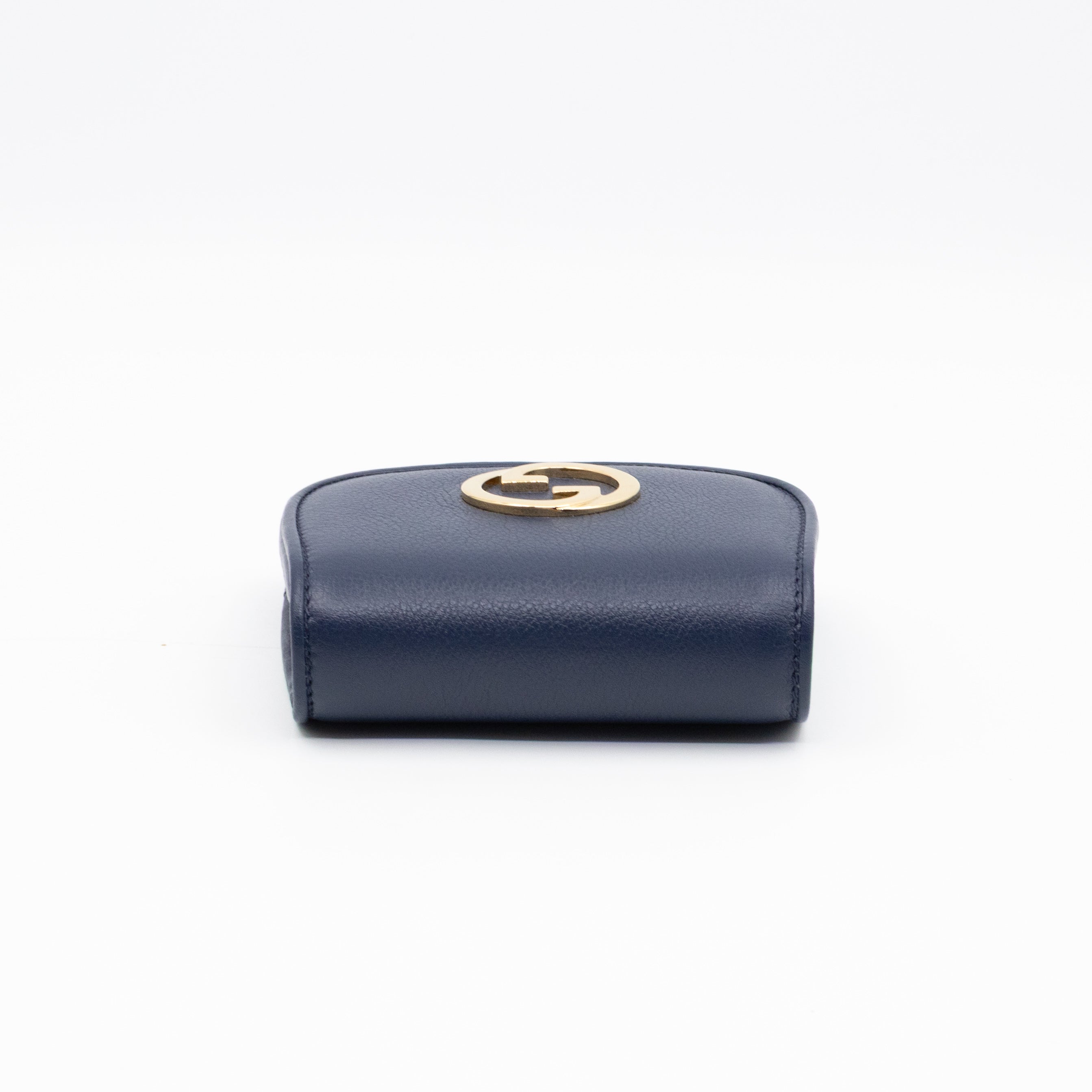 Blondie Medium Chain Wallet Bag Navy Leather