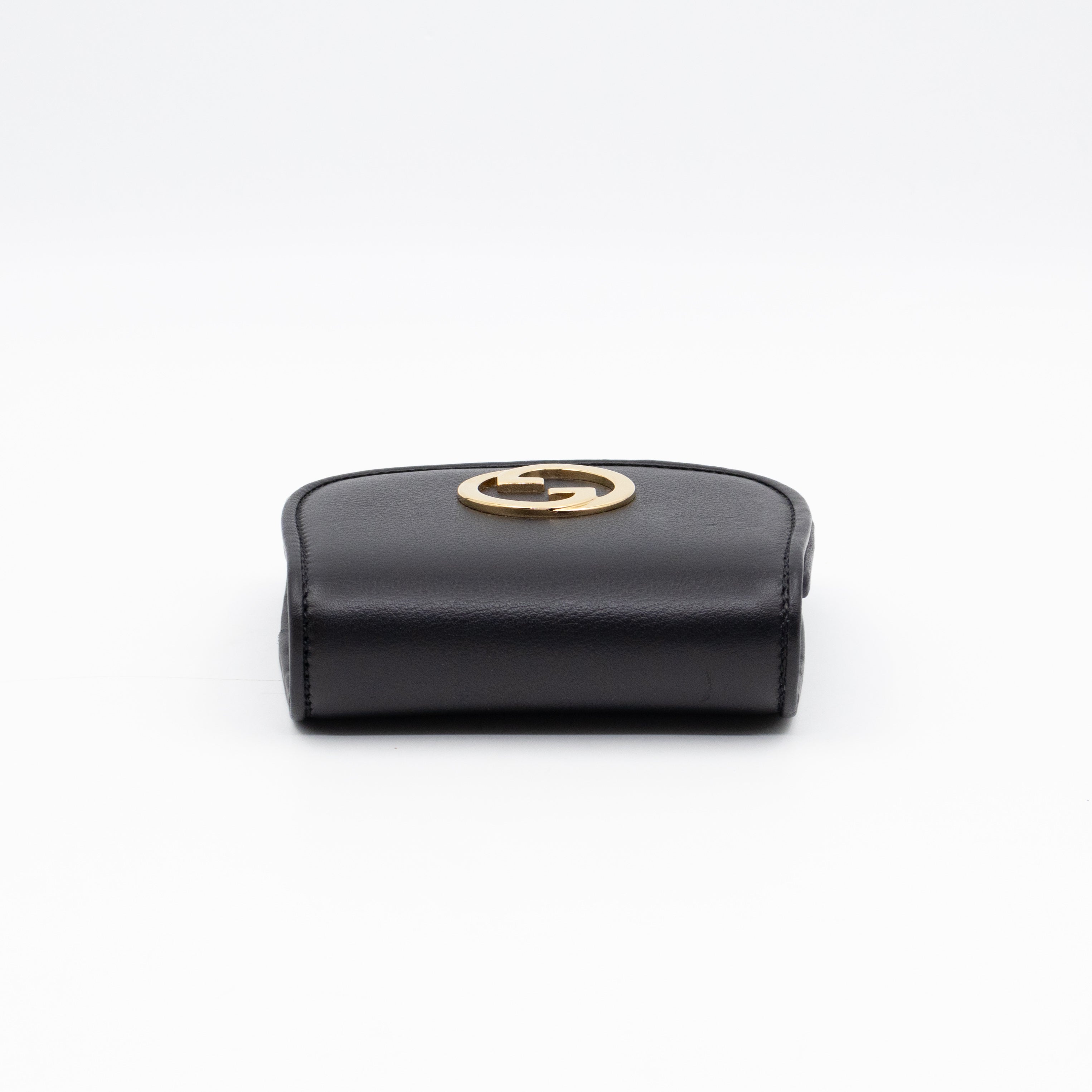 Blondie Medium Chain Wallet Bag Black Leather