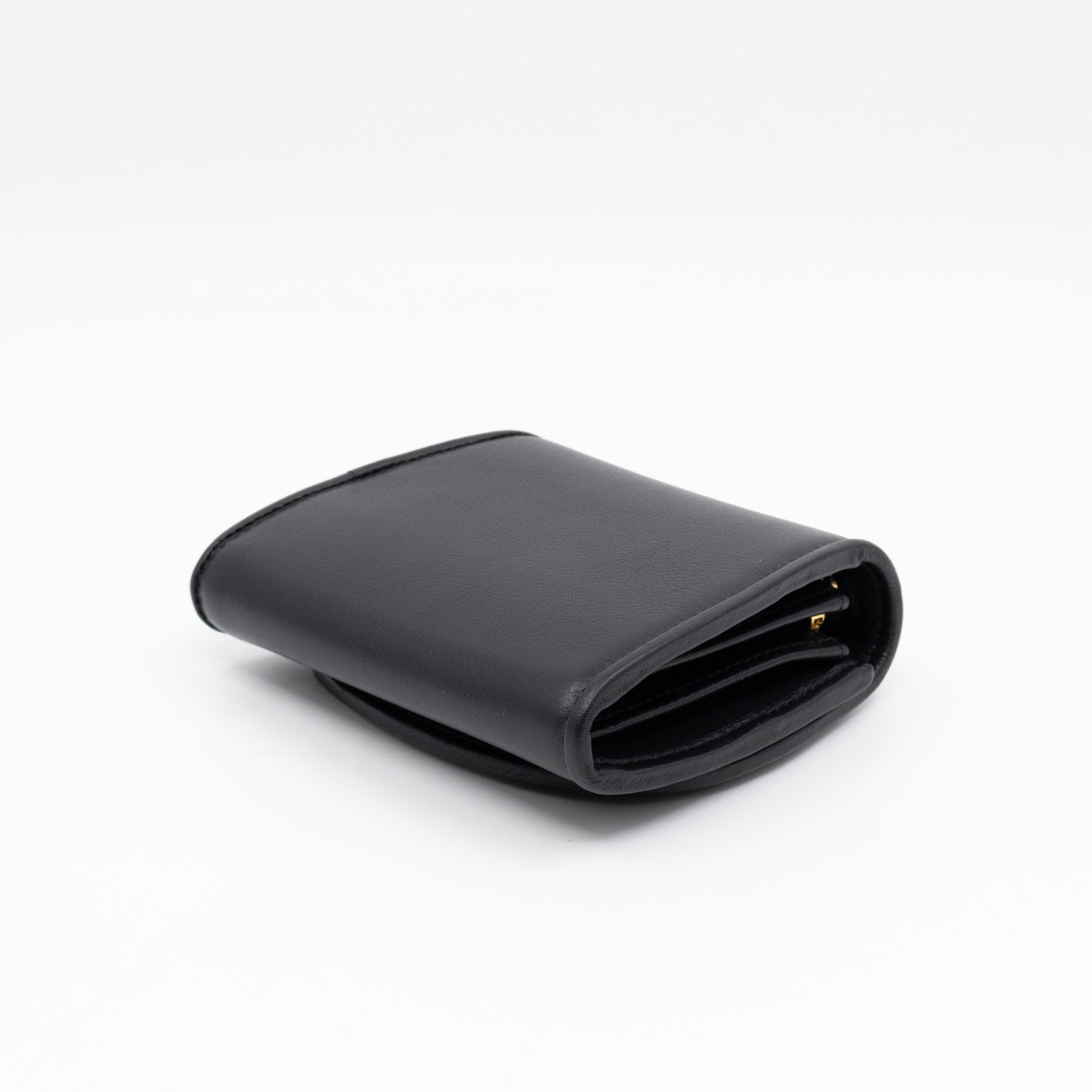 Blondie Medium Chain Wallet Bag Black Leather