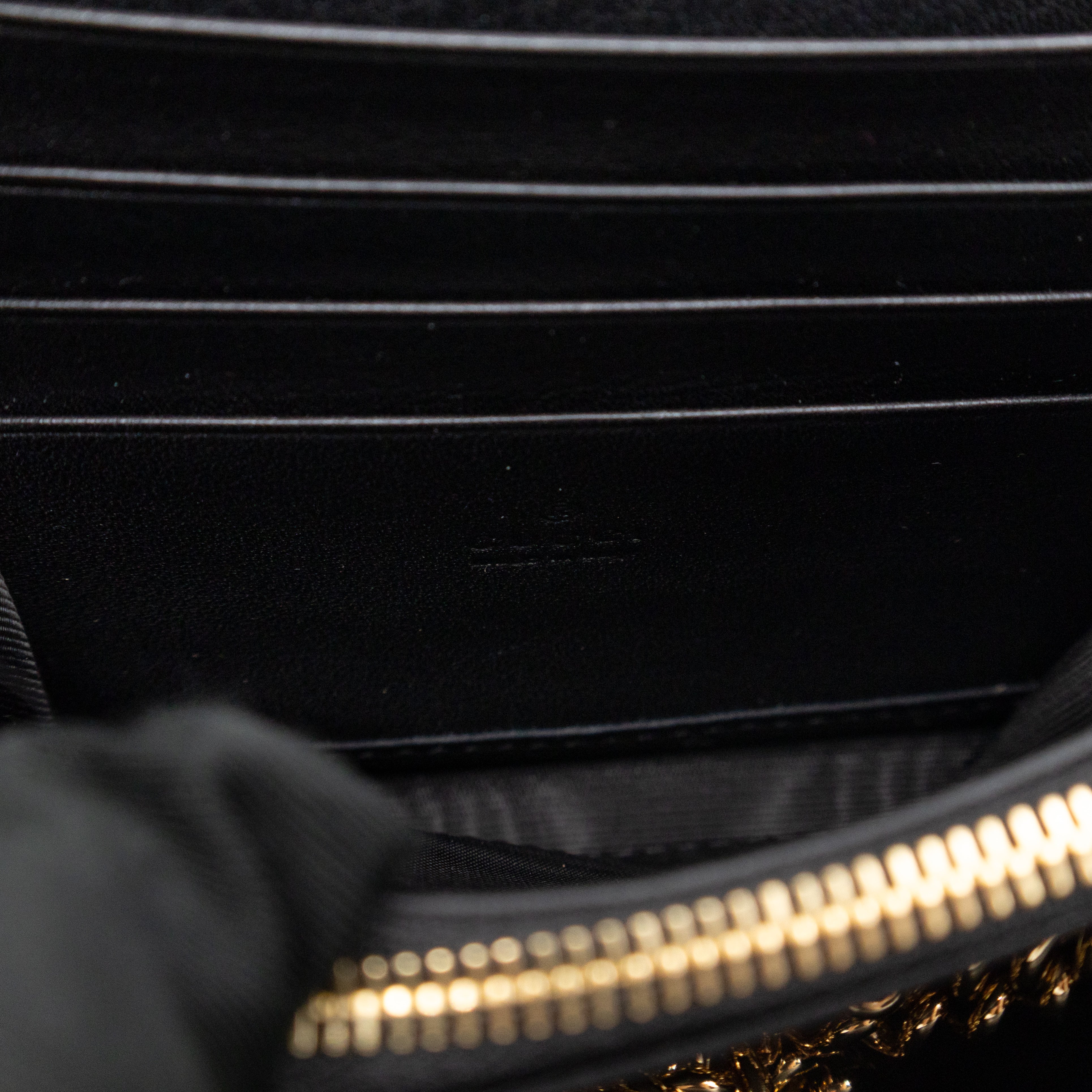 Blondie Medium Chain Wallet Bag Black Leather