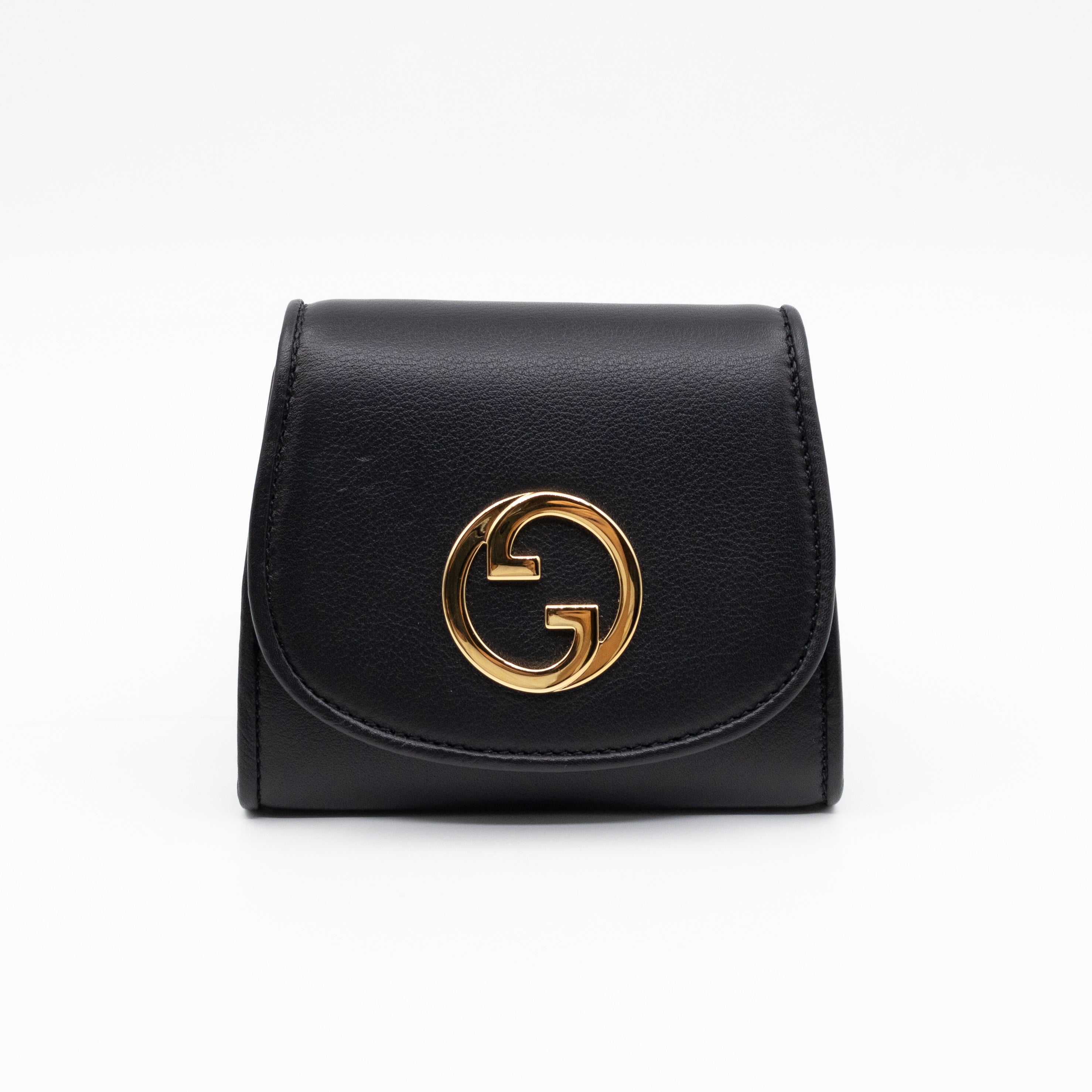 Blondie Medium Chain Wallet Bag Black Leather