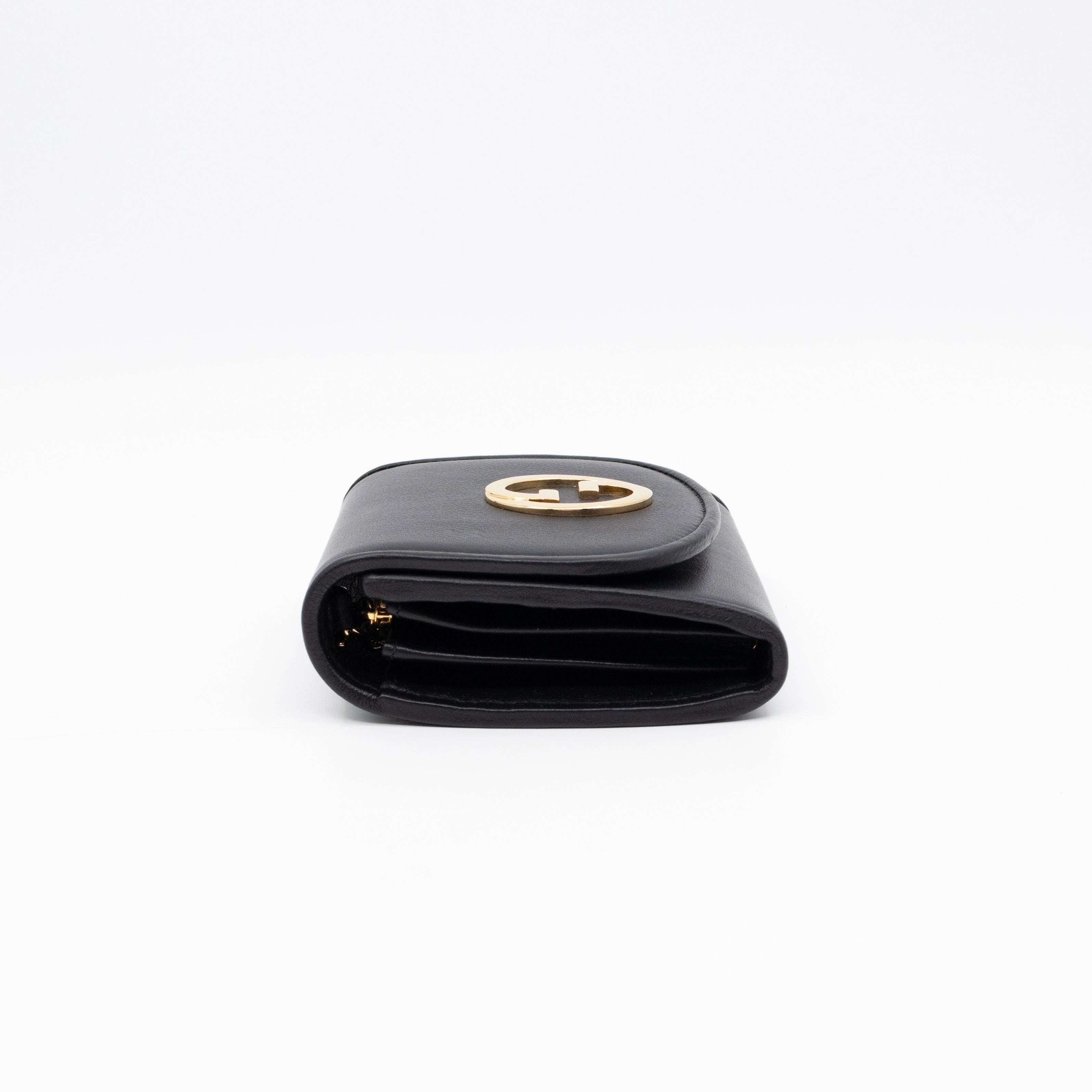 Blondie Medium Chain Wallet Bag Black Leather