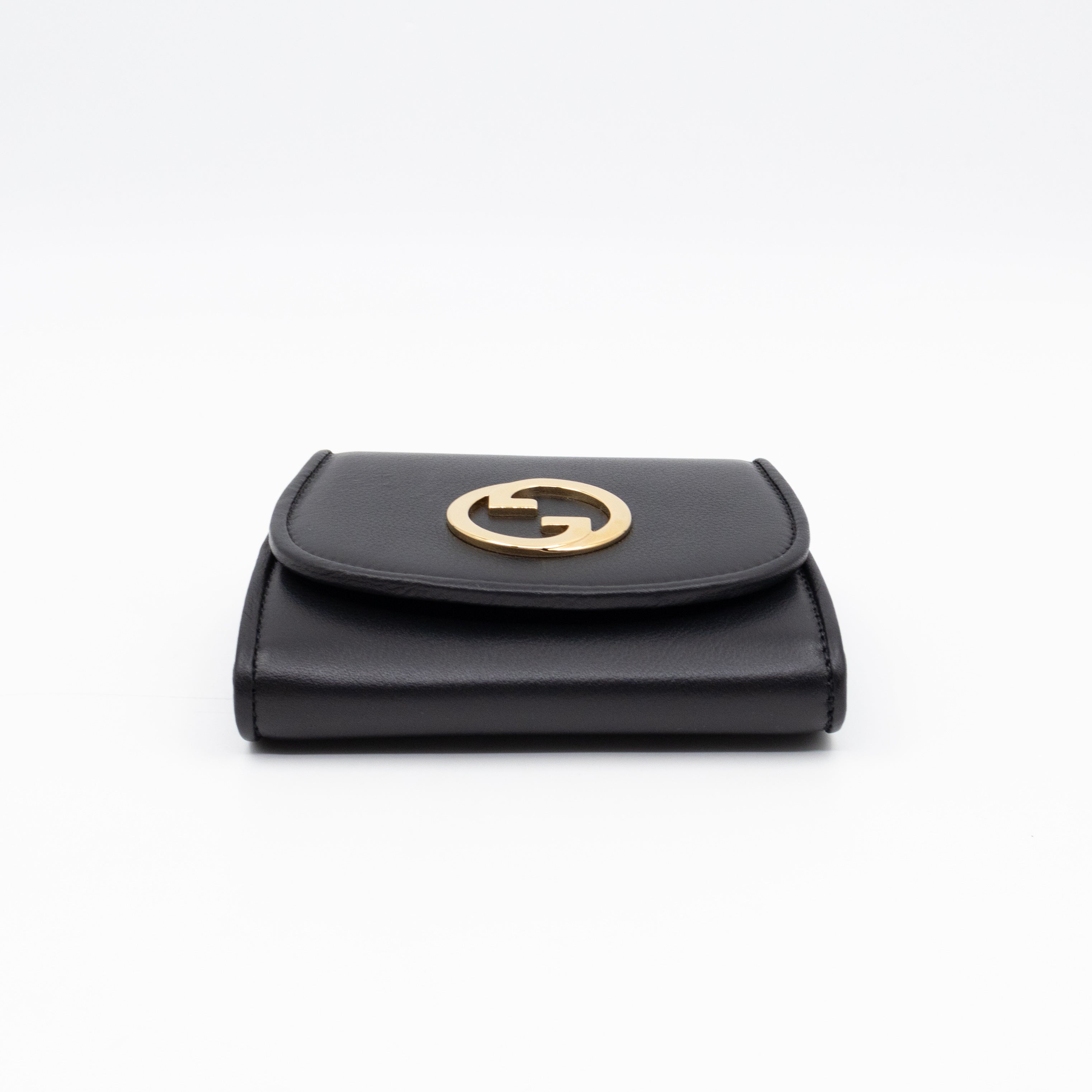 Blondie Medium Chain Wallet Bag Black Leather