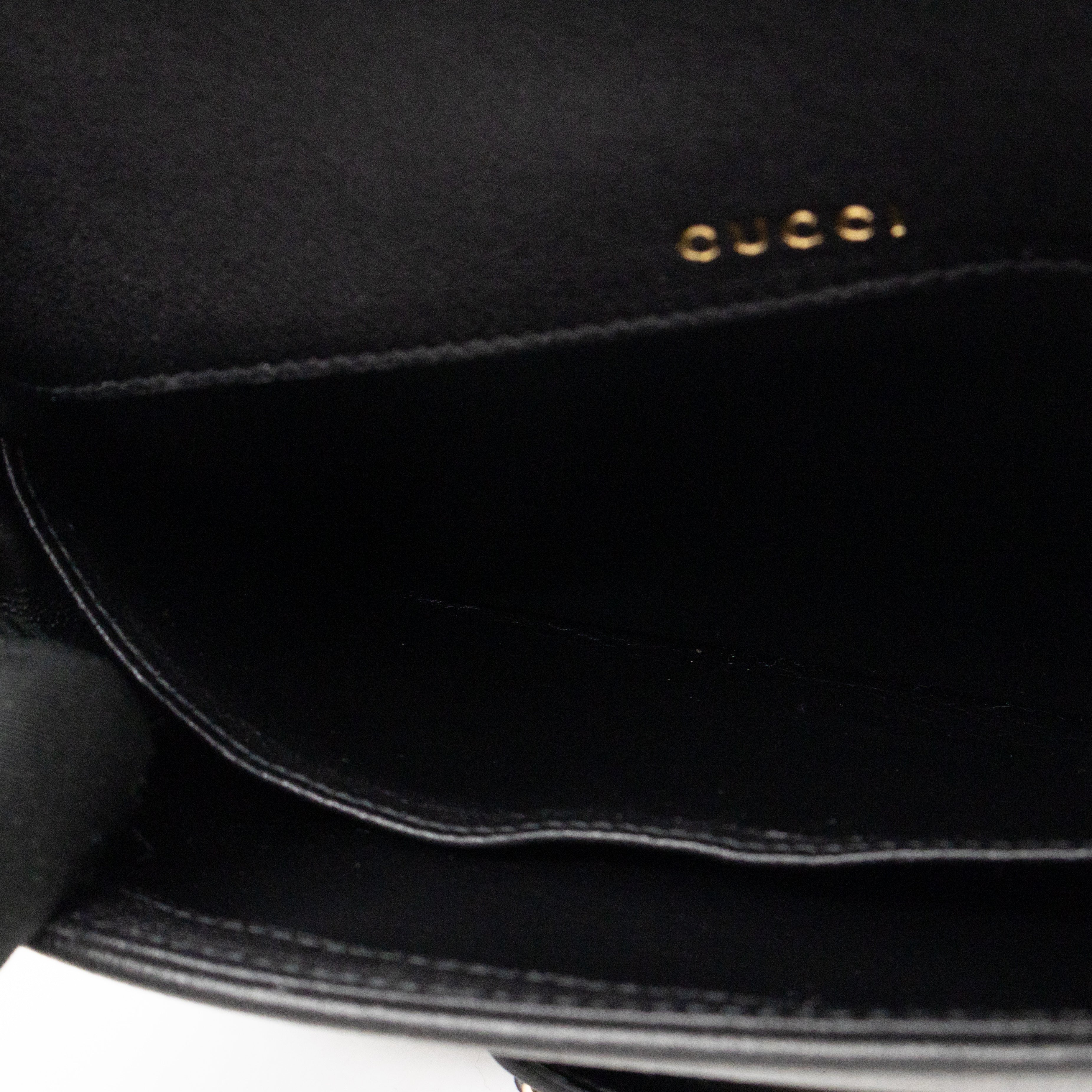 Horsebit 1955 Mini Shoulder Bag Black Leather Shearling