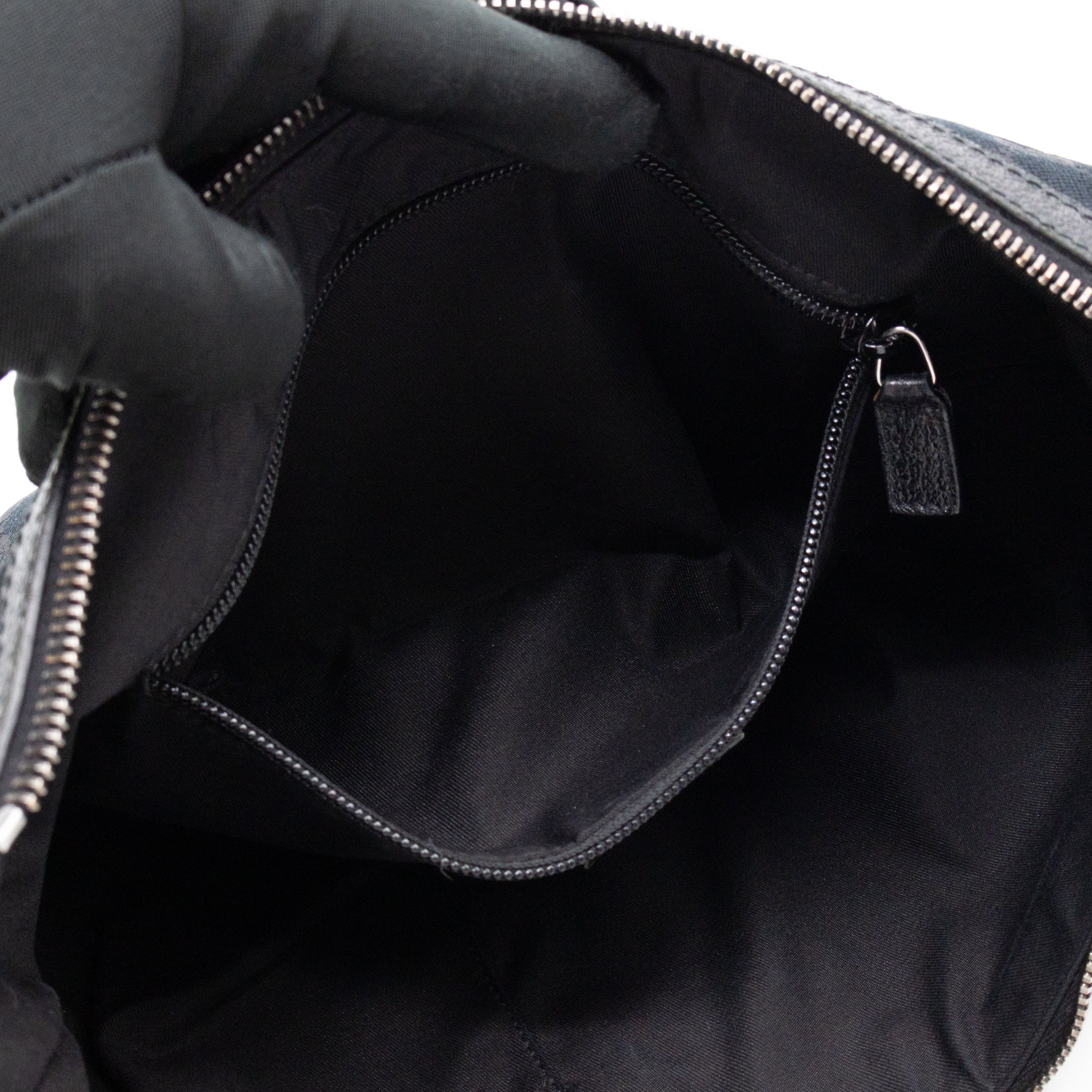 Vintage Web Hobo Messenger Bag Black GG Canvas