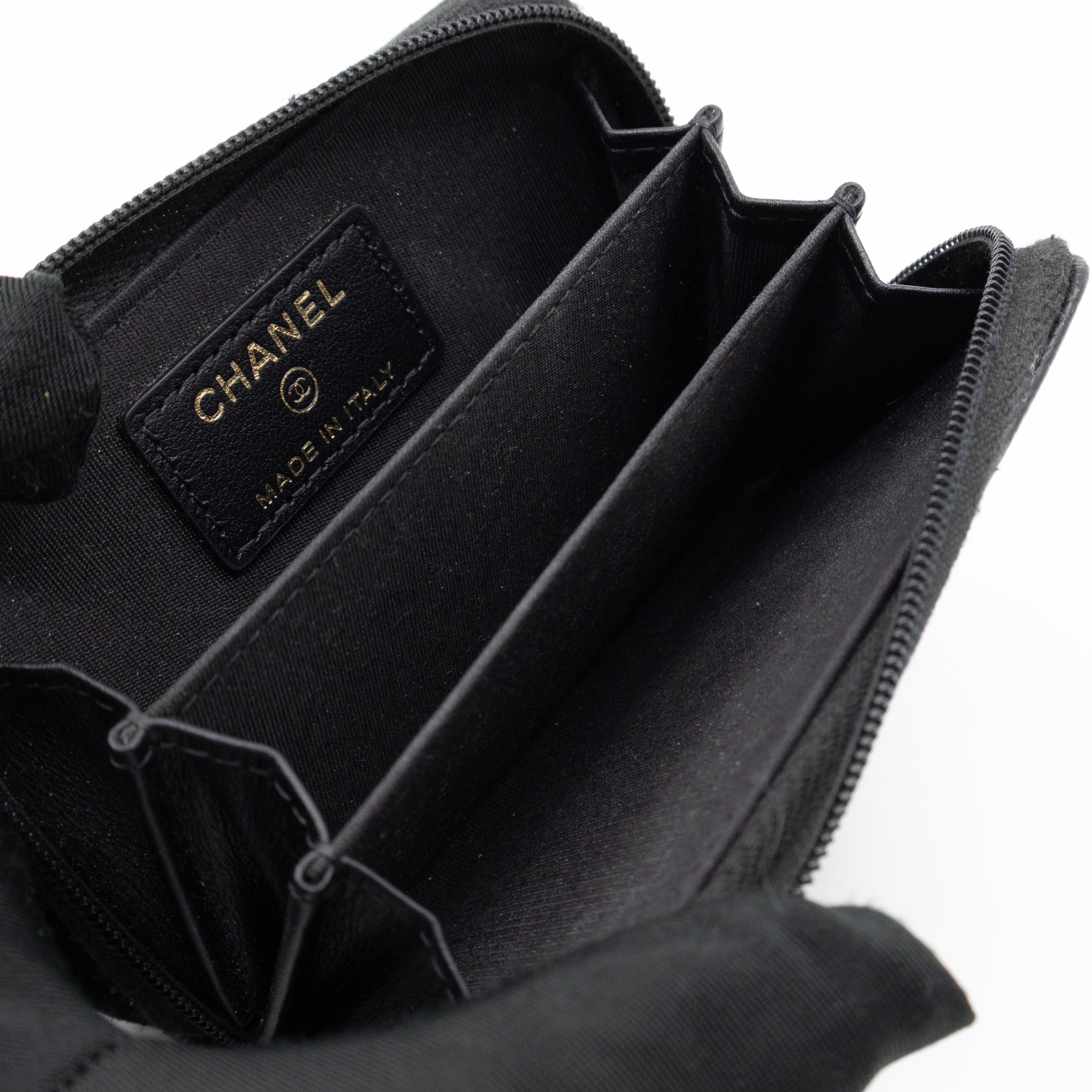 Zip Around Card Case CC Black Caviar