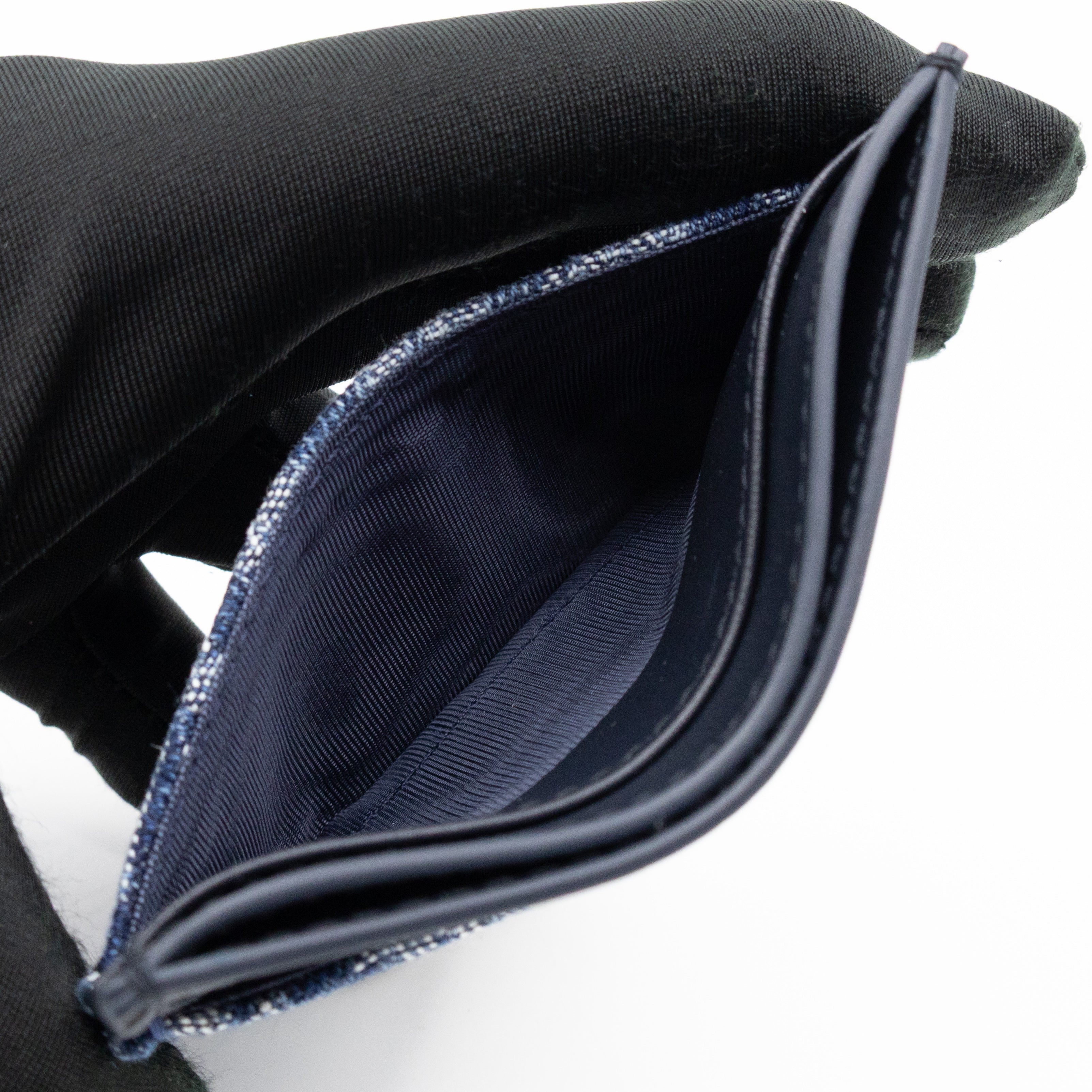 30 Montaigne Freesia Card Holder Blue Denim Dior Oblique Jacquard