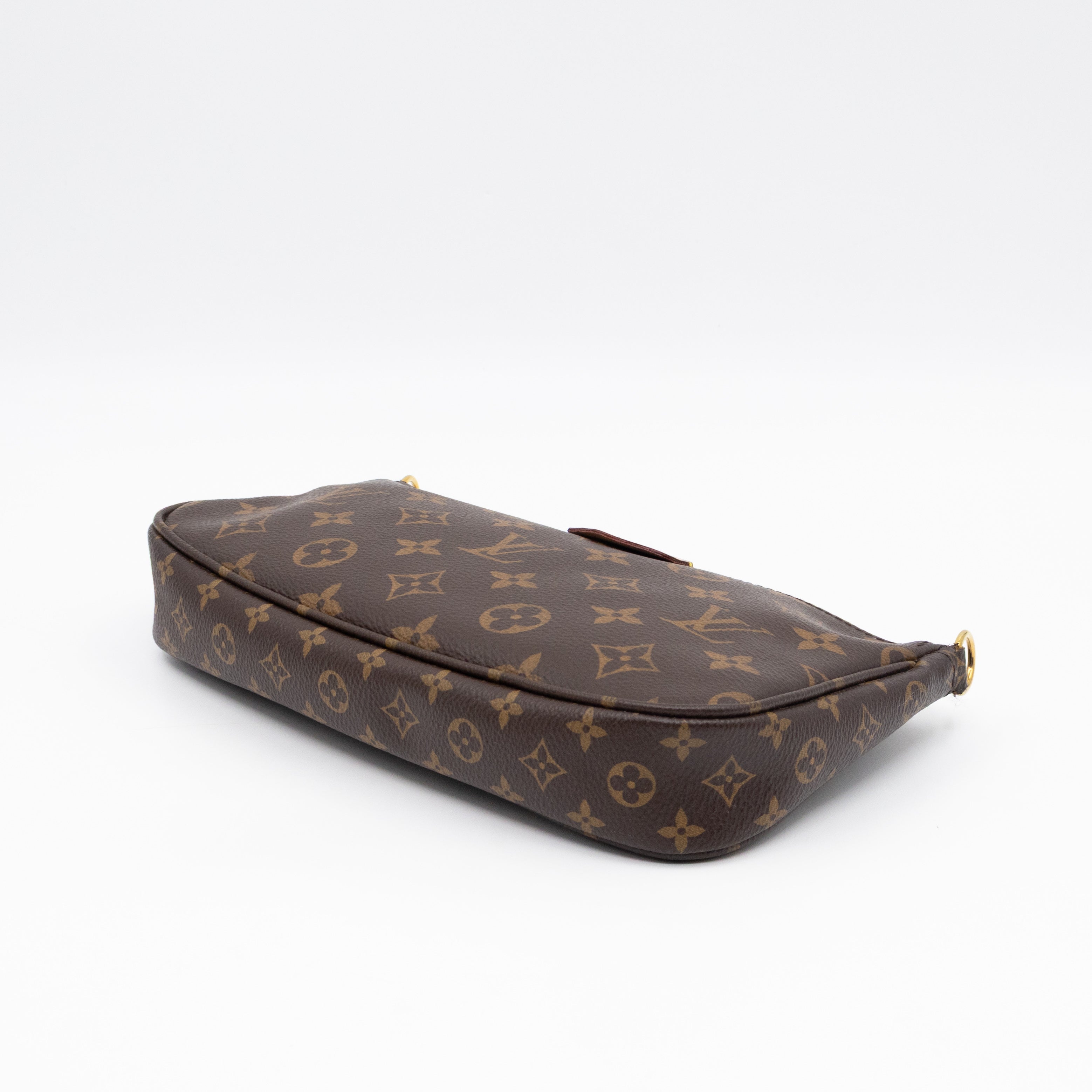 Pochette with Bandouliere and Coin Purse Monogram Kaki
