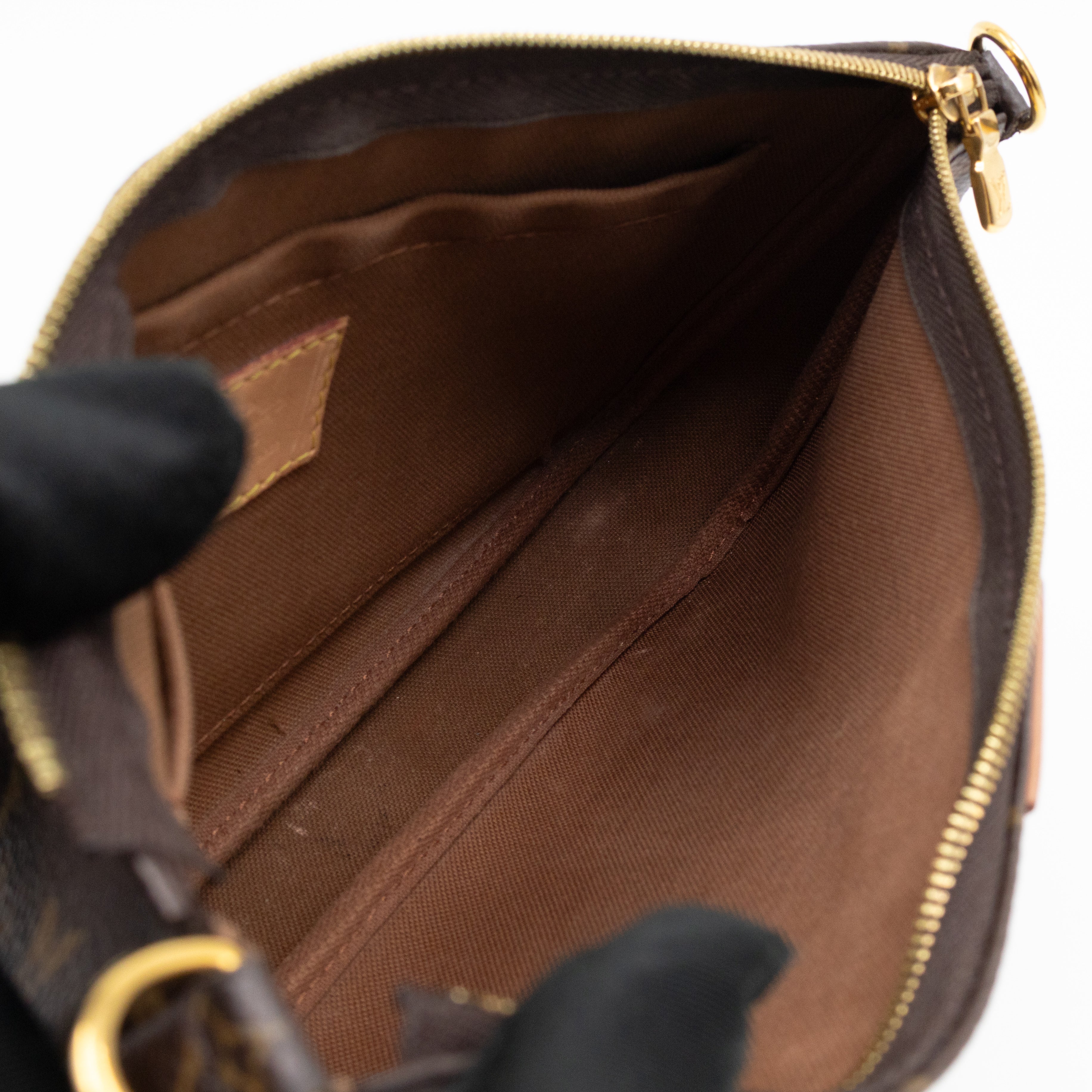 Pochette with Bandouliere and Coin Purse Monogram Kaki
