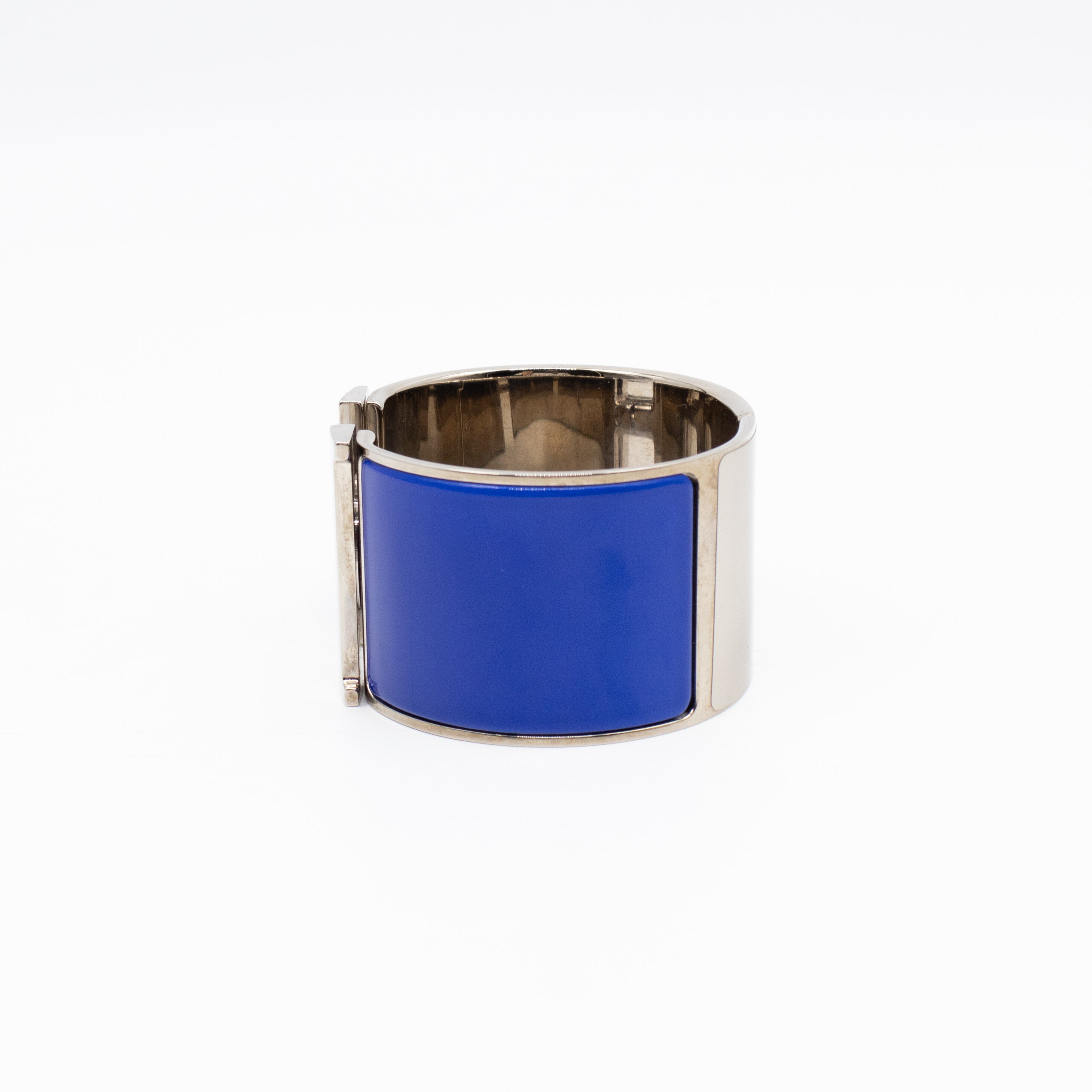 Clic Clac H Extra Wide Bracelet Bleu Electrique Silver