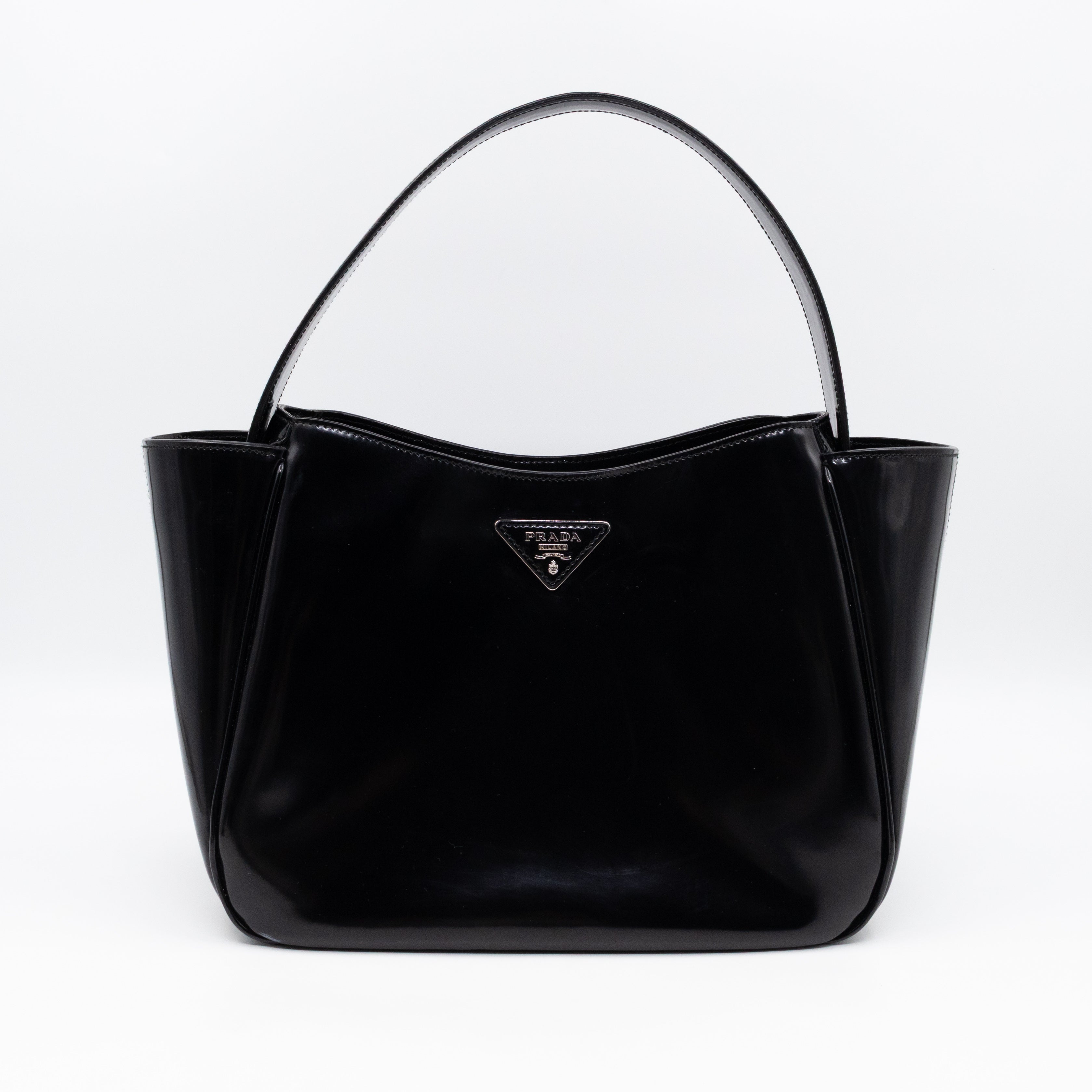 Tote Bag Brushed Black Leather