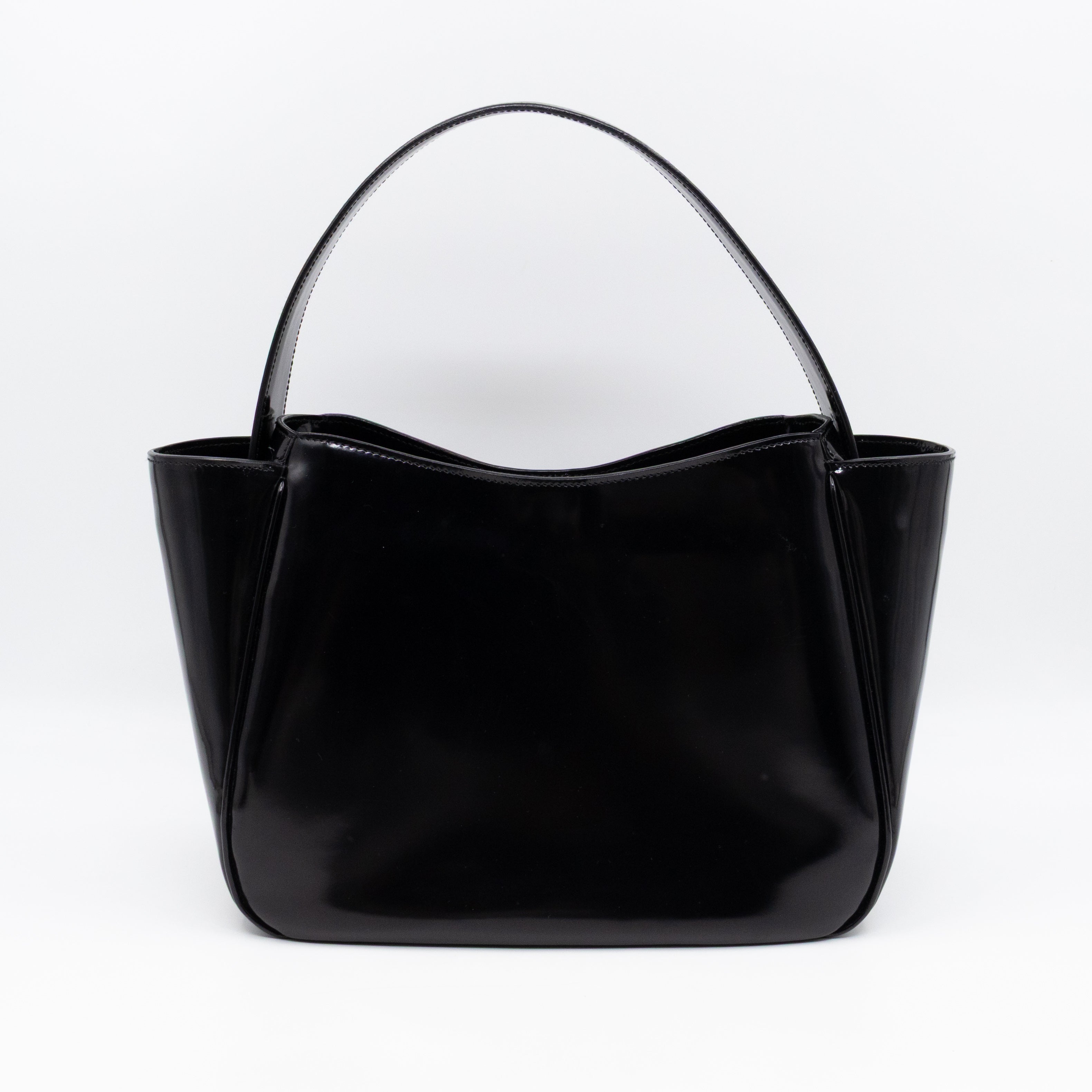 Tote Bag Brushed Black Leather