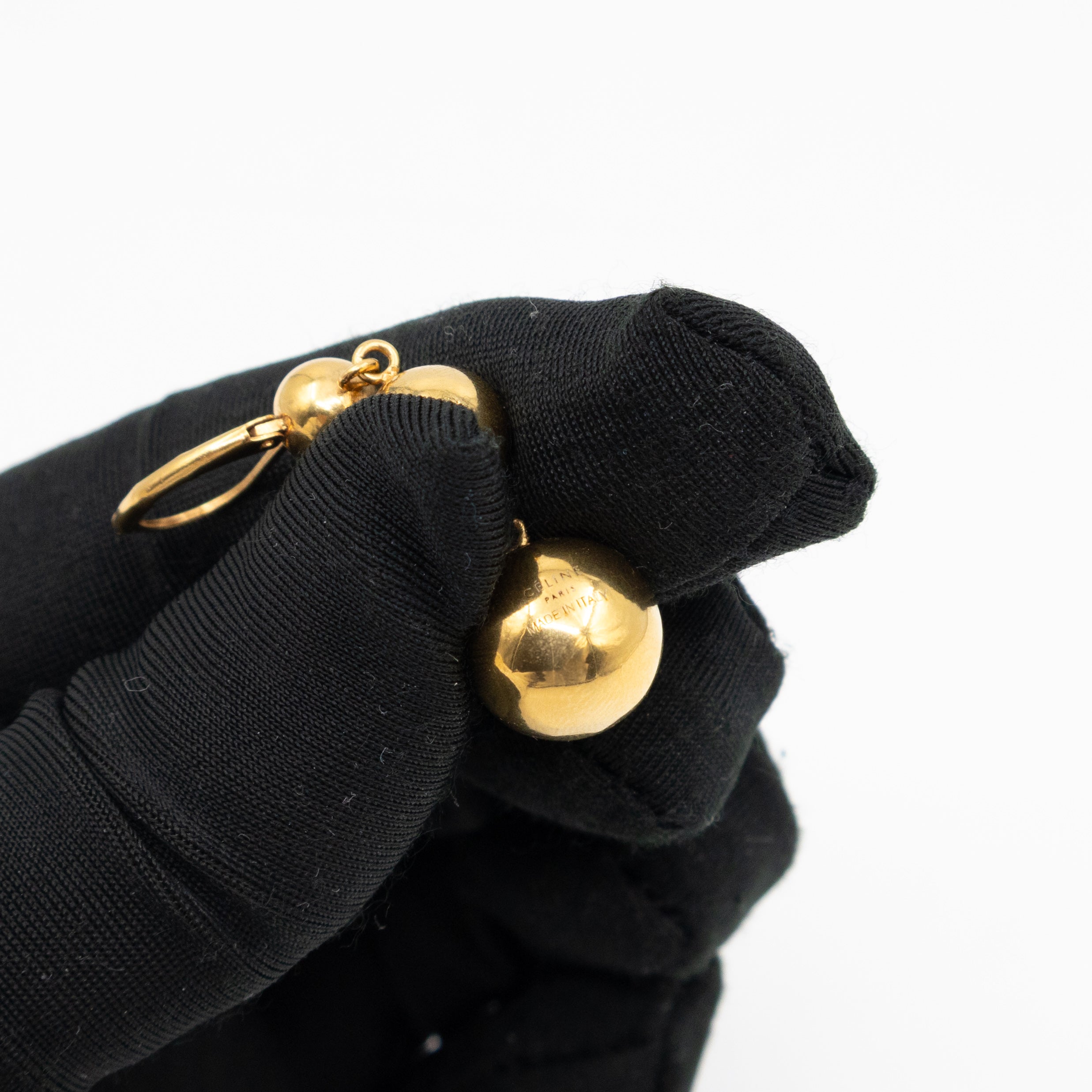 Phoebe Philo Dot Straight Gold Earrings
