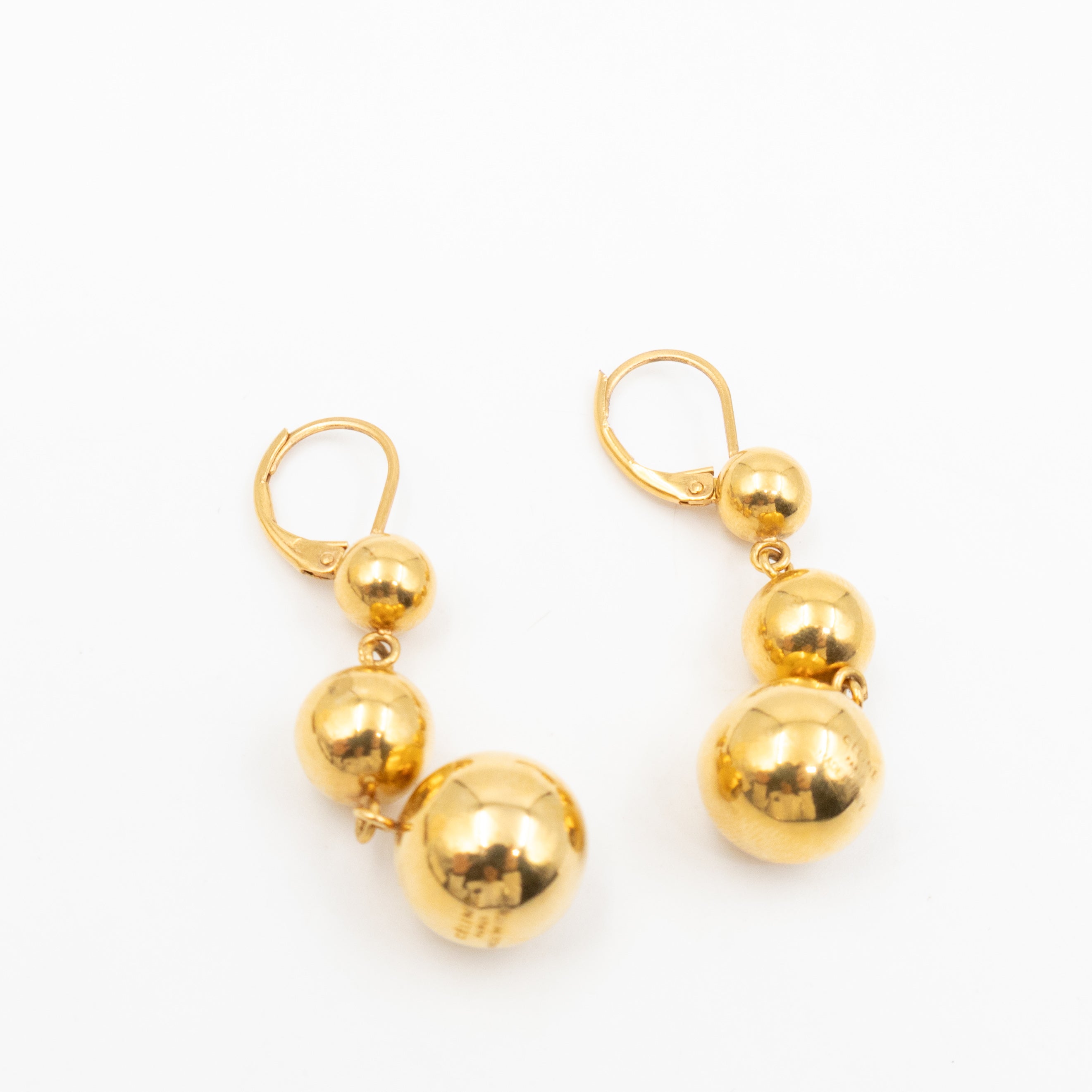 Phoebe Philo Dot Straight Gold Earrings