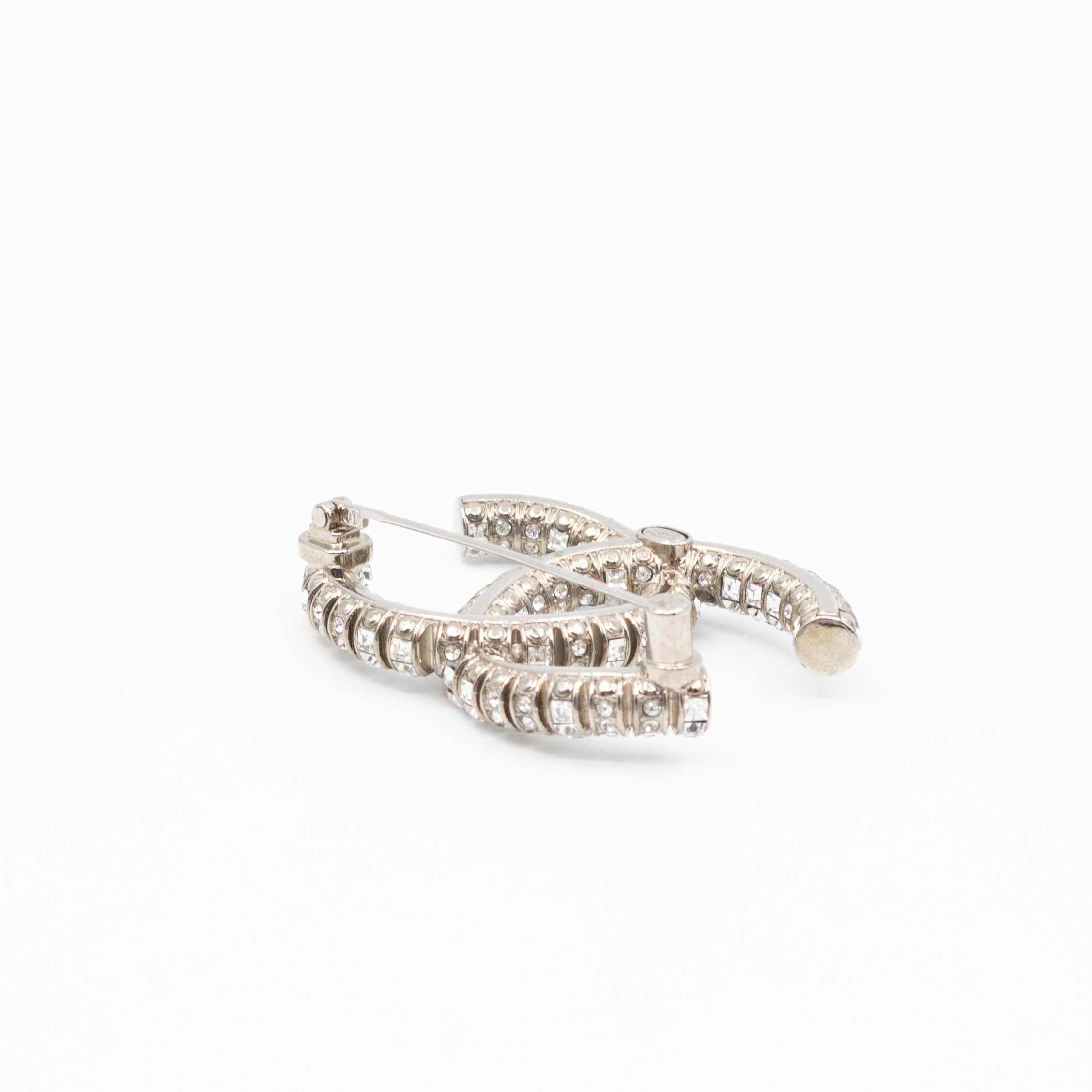 CC Crystal Silver-tone Brooch