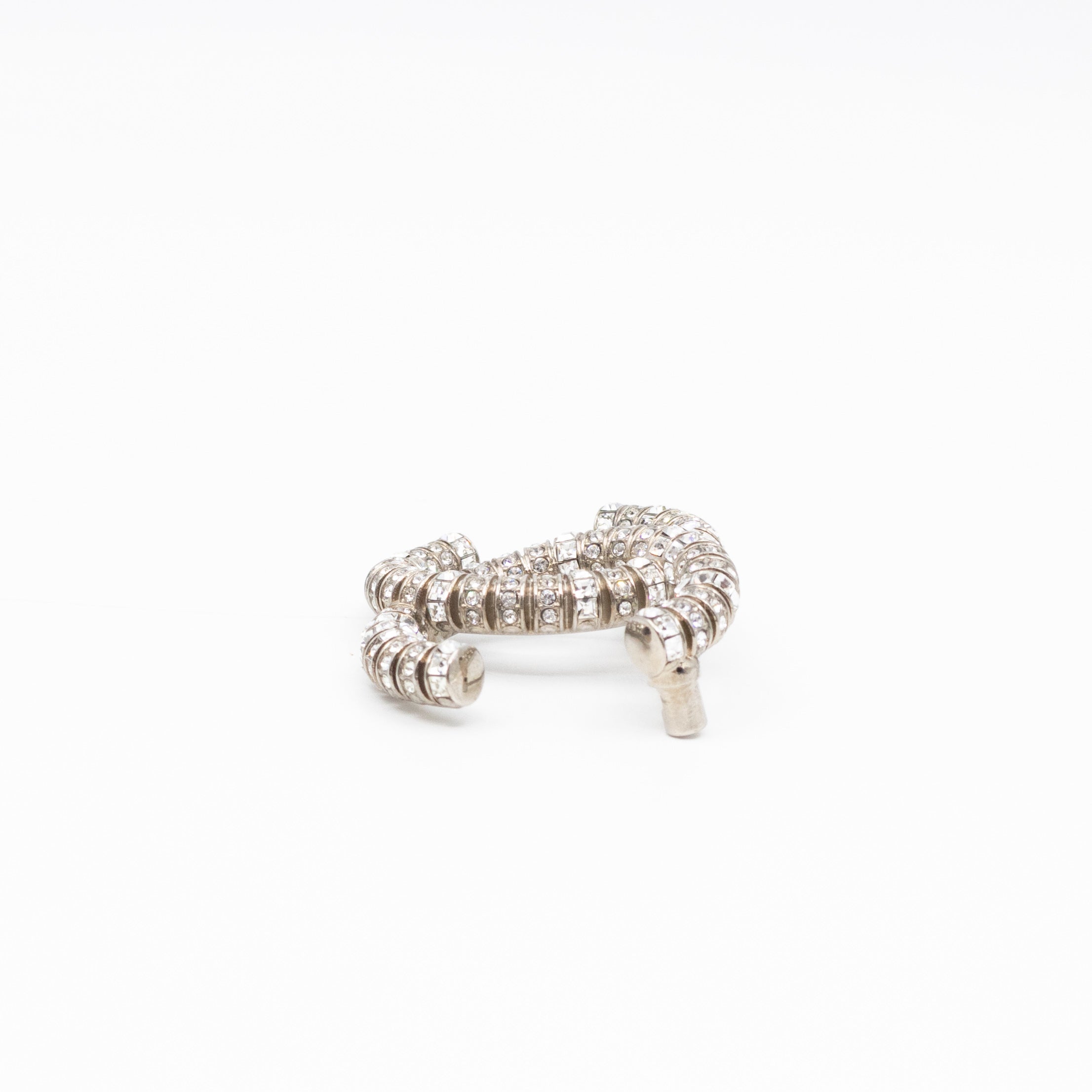 CC Crystal Silver-tone Brooch