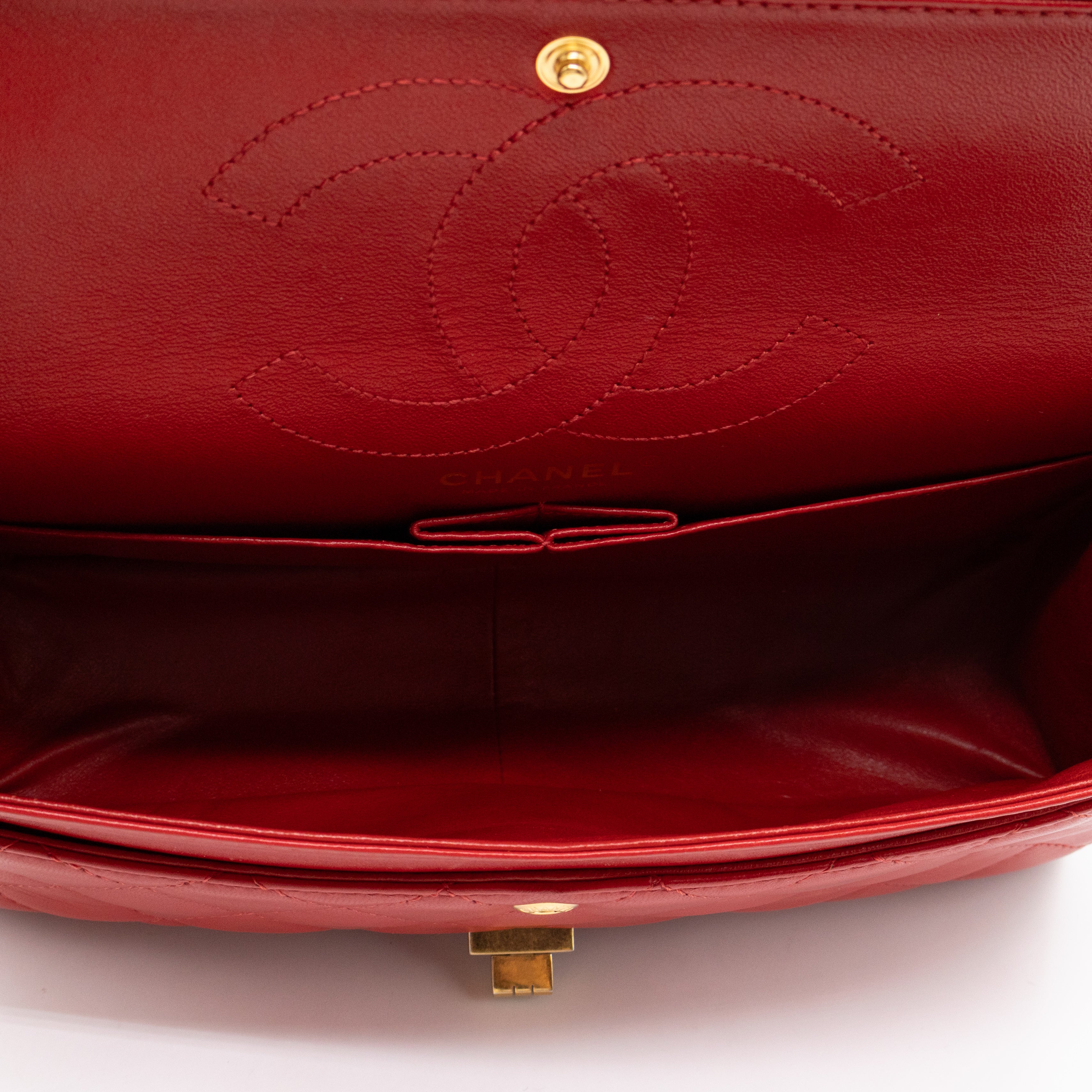 Reissue 2.55 226 Double Flap Bag Red Leather