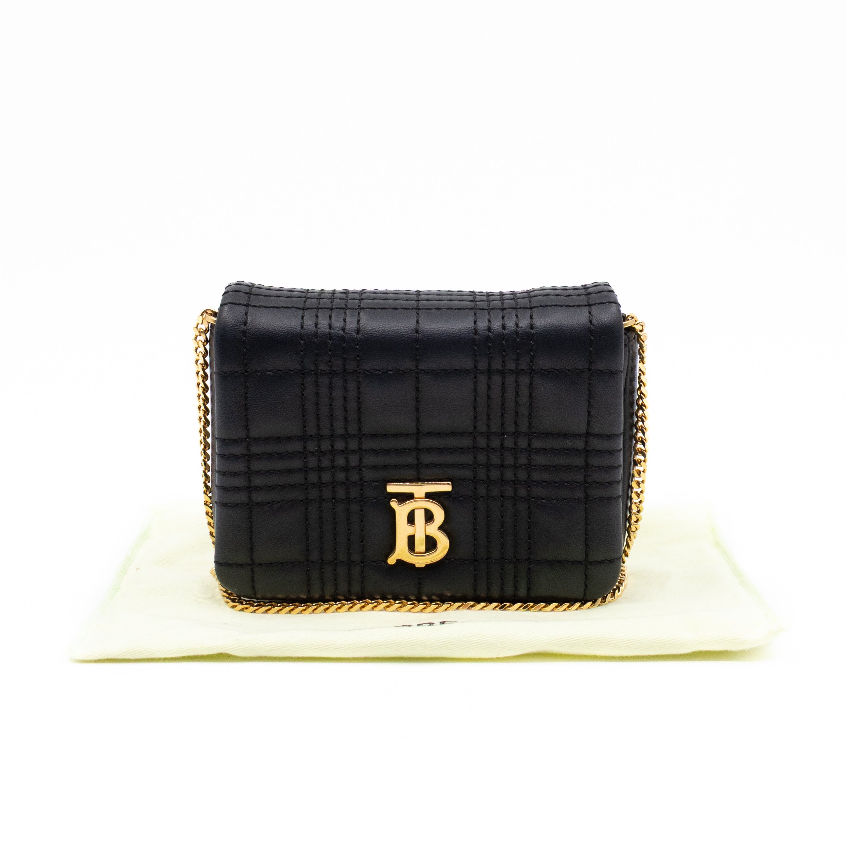 Micro Lola Shoulder Bag Black Quilted Leather