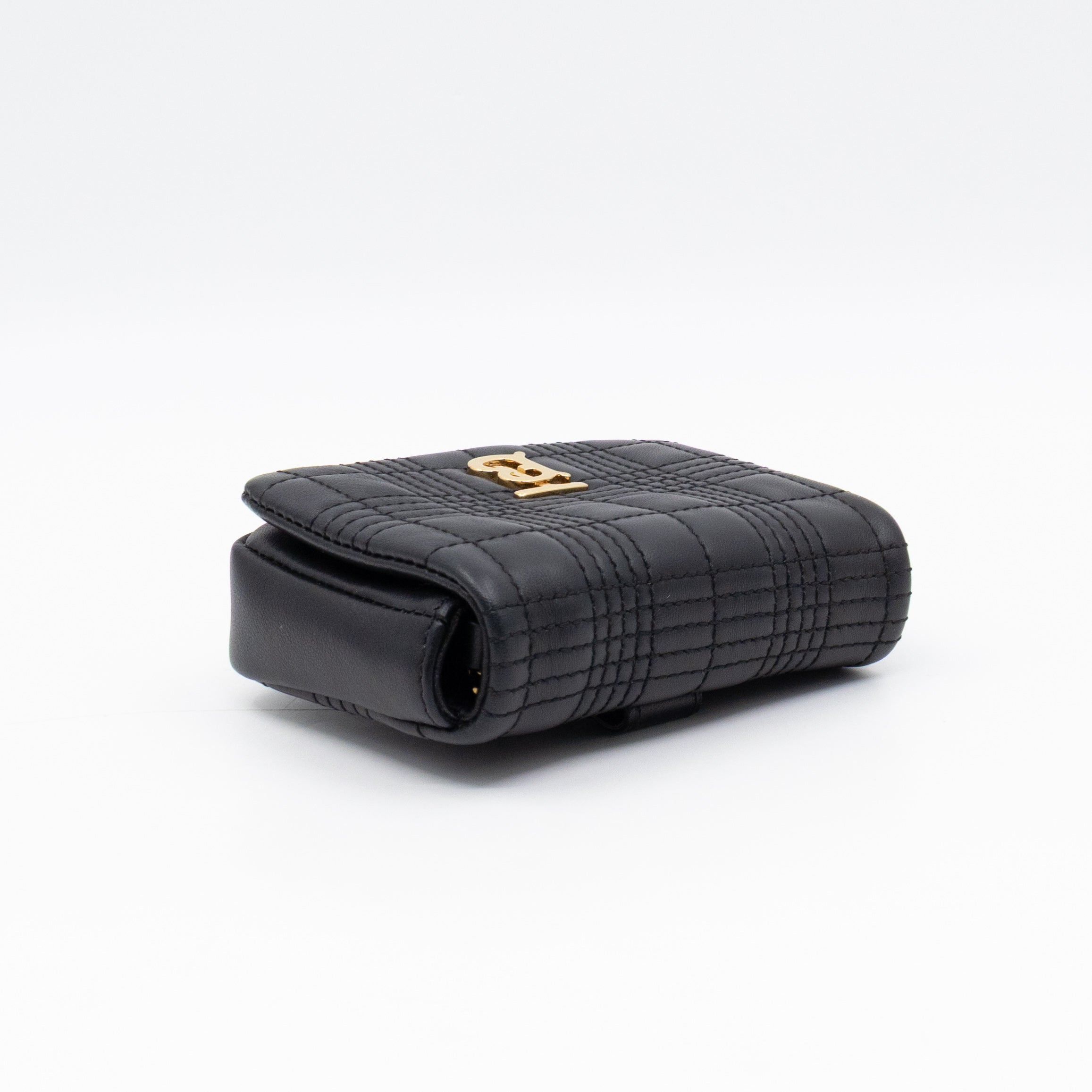 Micro Lola Shoulder Bag Black Quilted Leather
