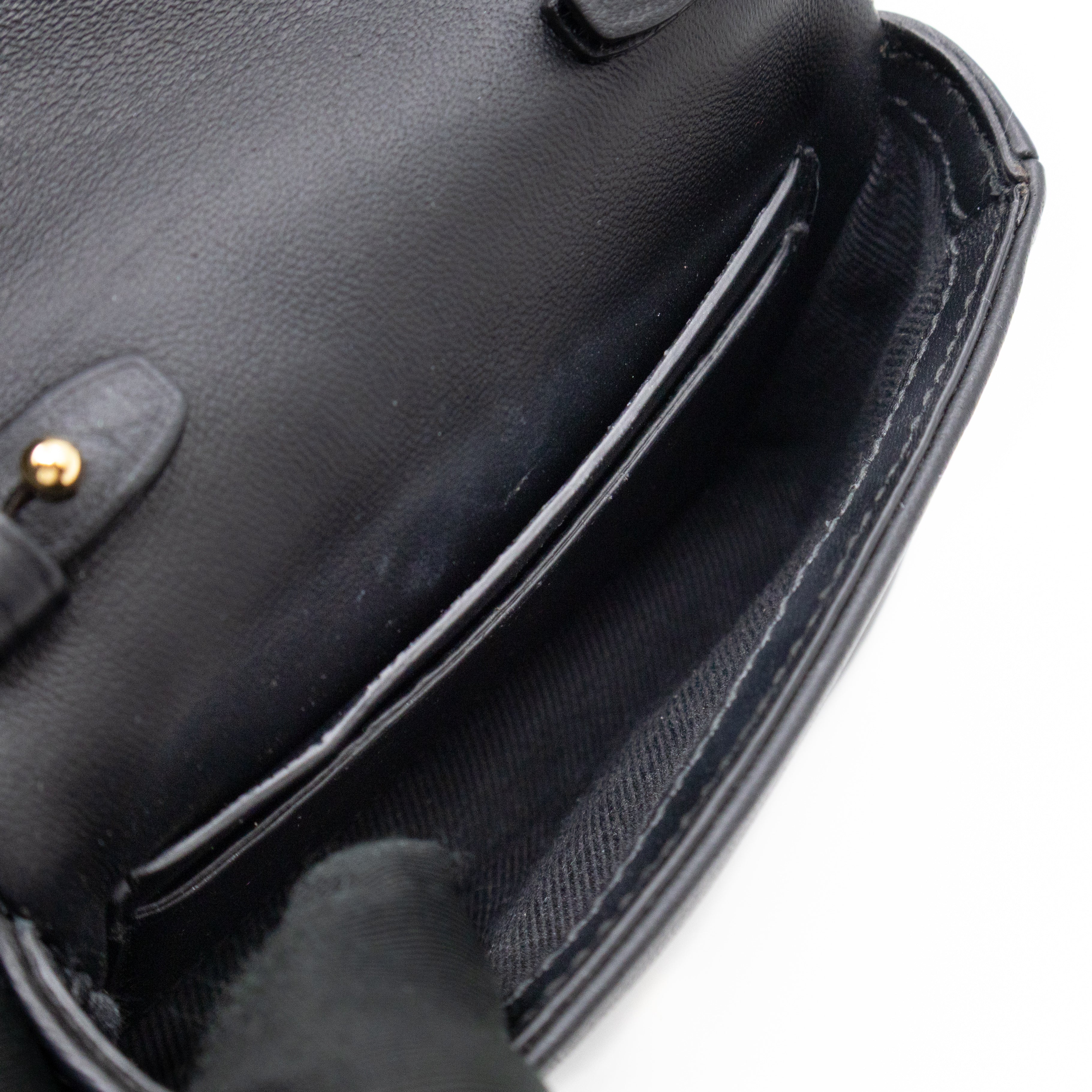 Micro Lola Shoulder Bag Black Quilted Leather