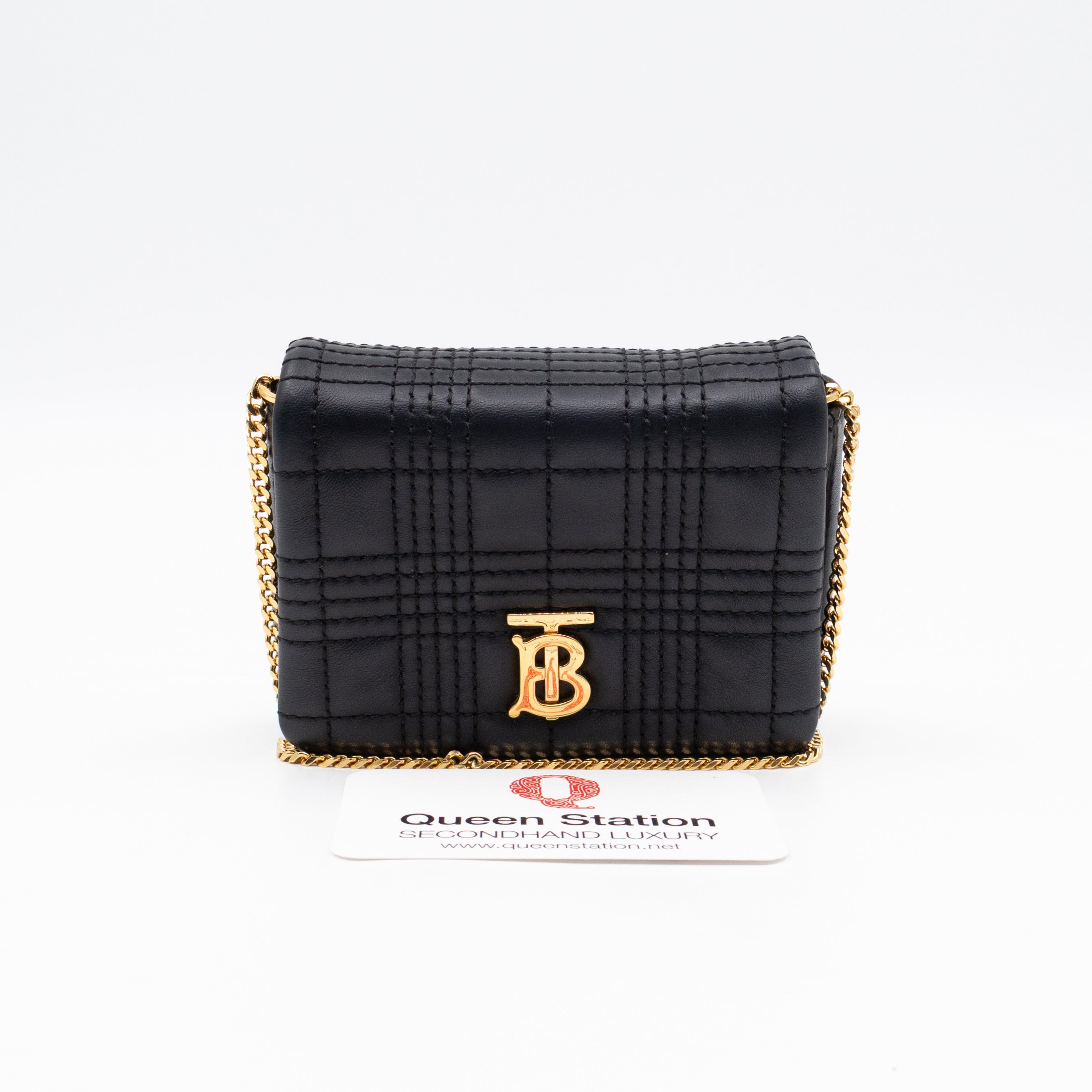 Micro Lola Shoulder Bag Black Quilted Leather