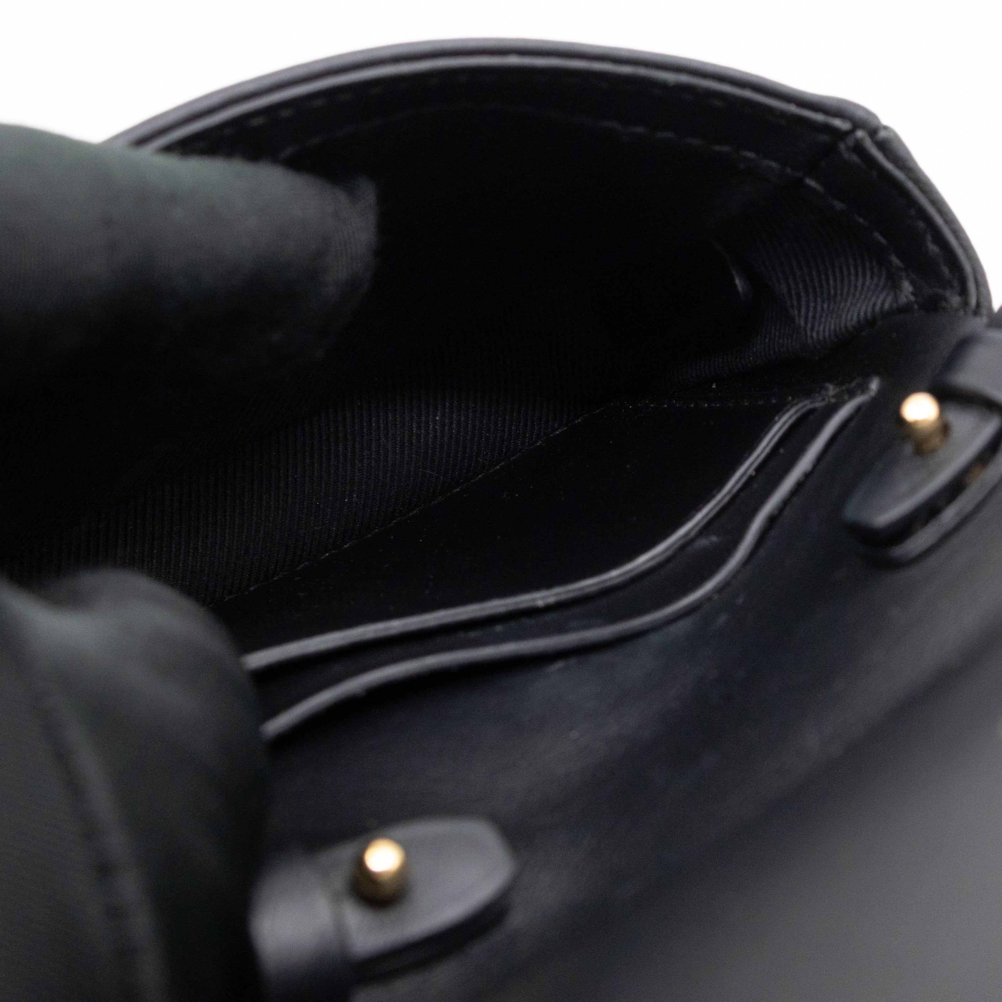 Micro Lola Shoulder Bag Black Quilted Leather