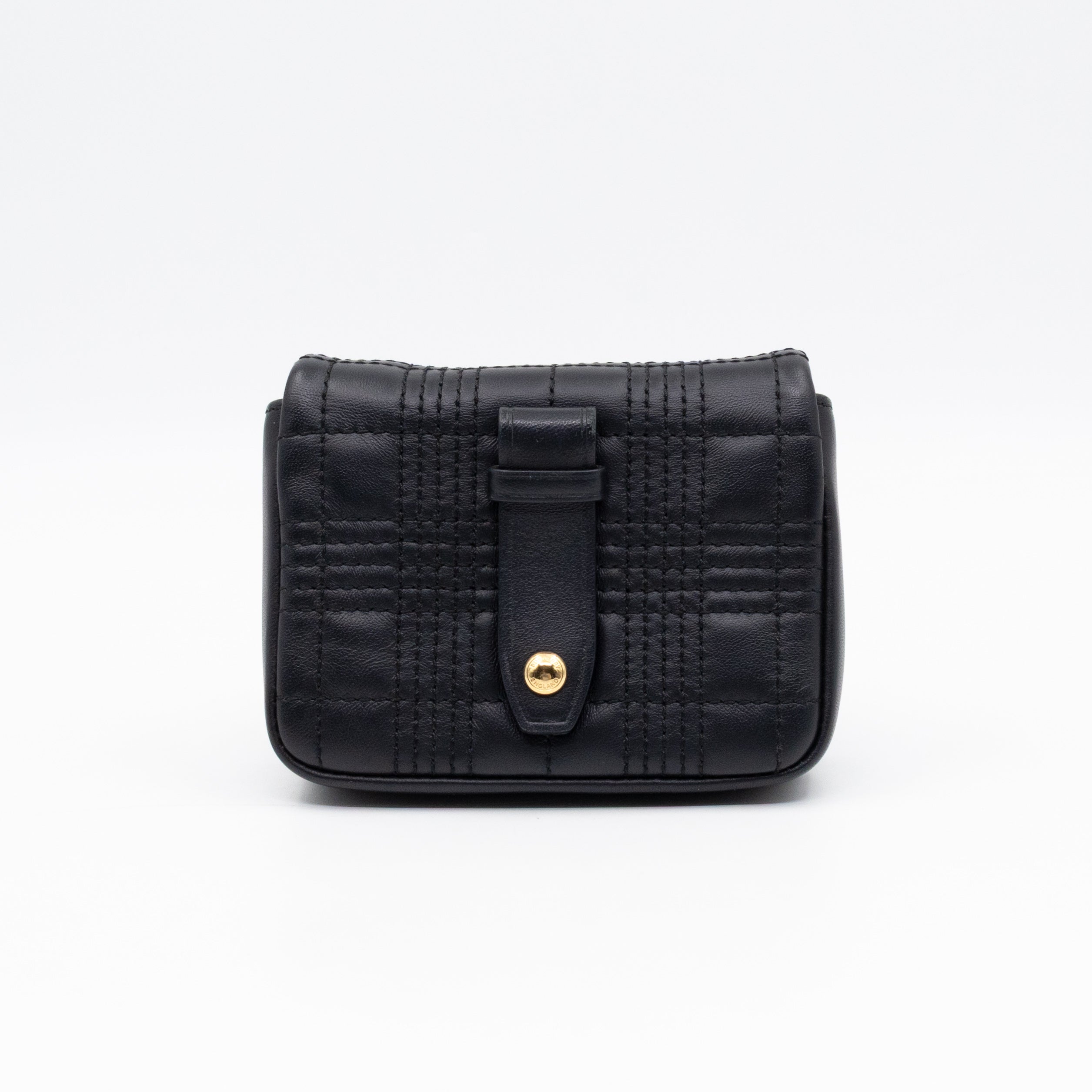 Micro Lola Shoulder Bag Black Quilted Leather