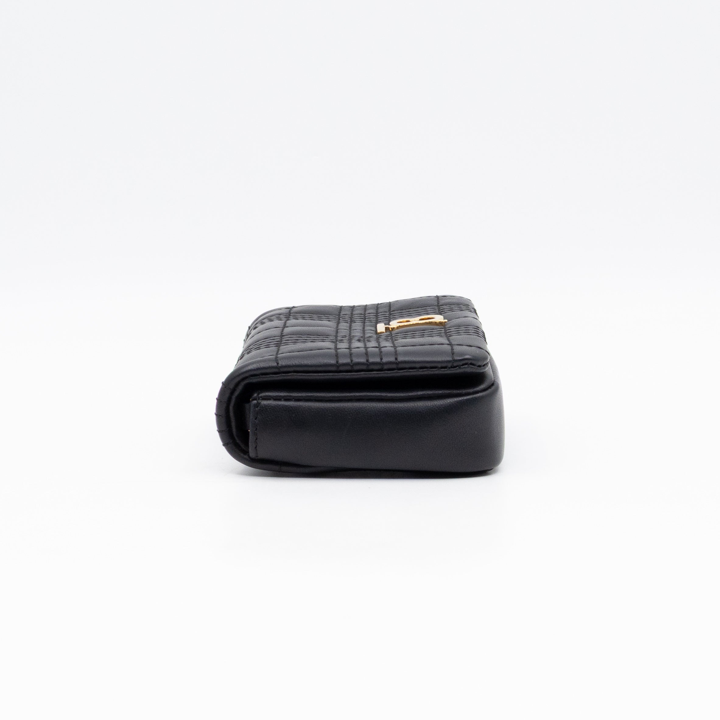 Micro Lola Shoulder Bag Black Quilted Leather