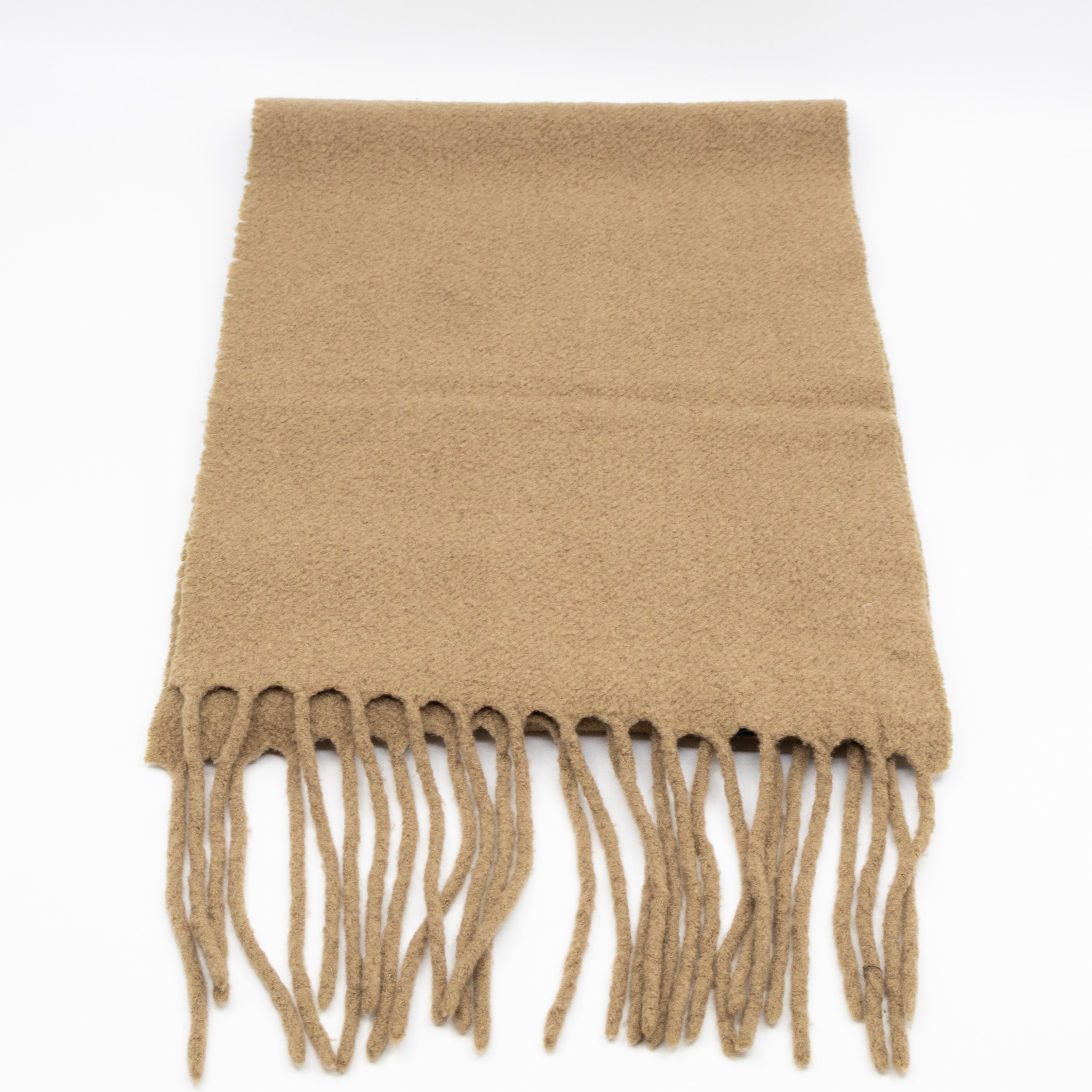 Long Wool Scarf Beige