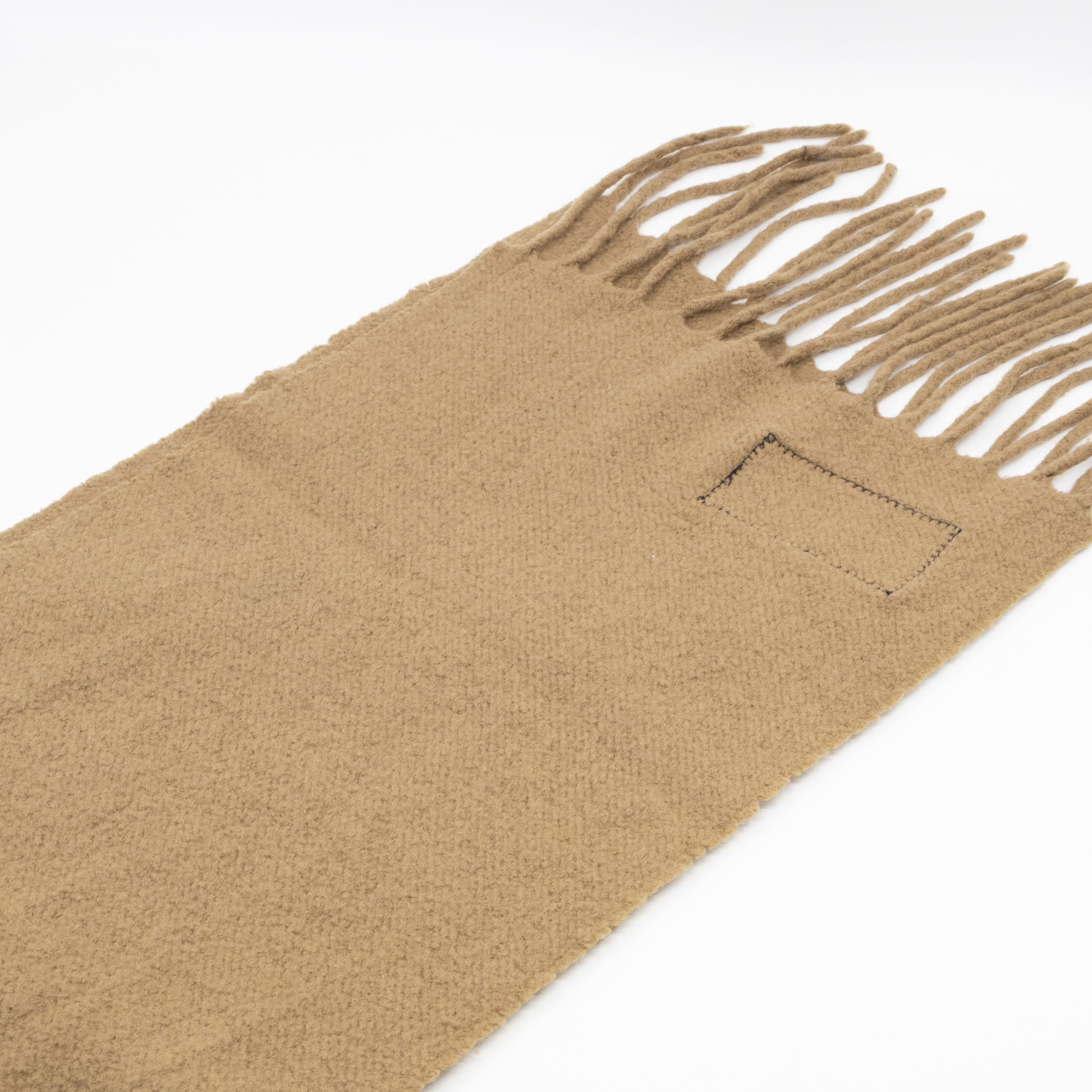 Long Wool Scarf Beige