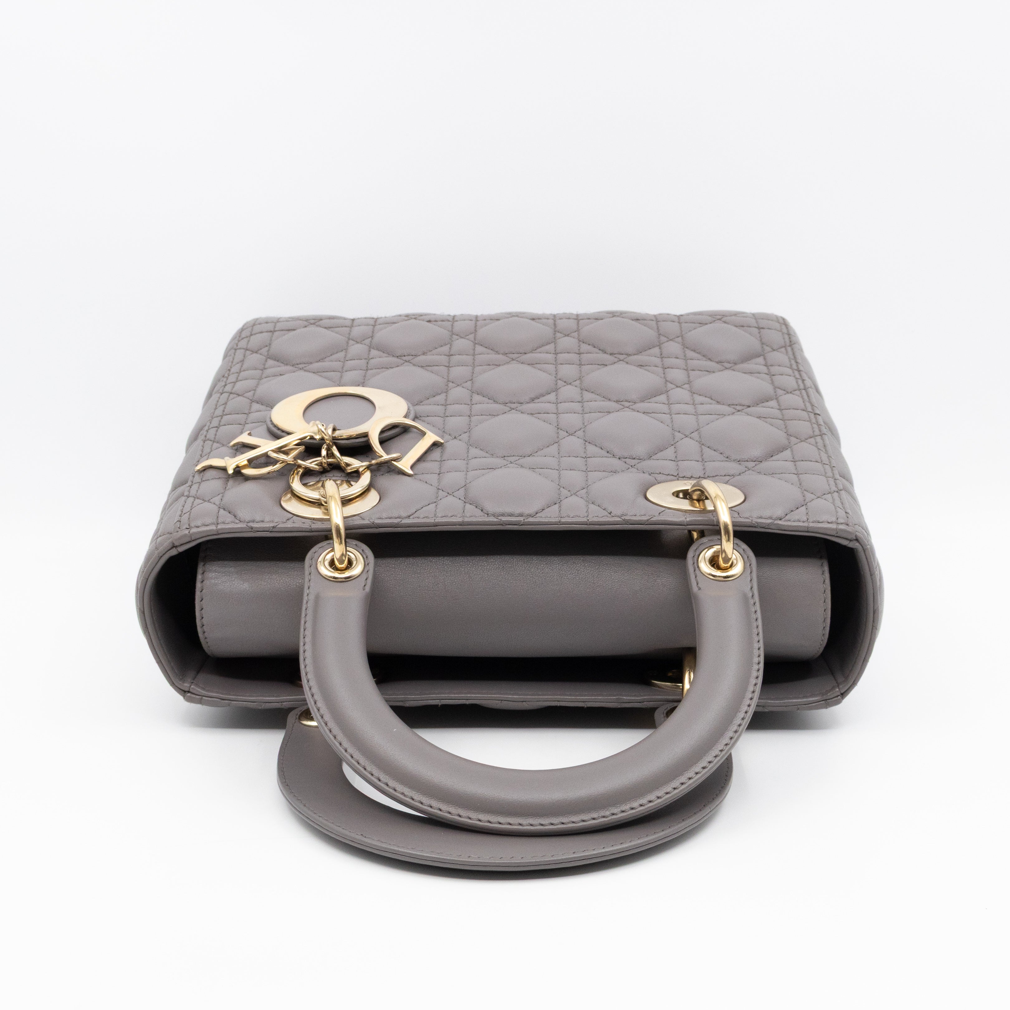 Lady Dior Medium Grey Leather