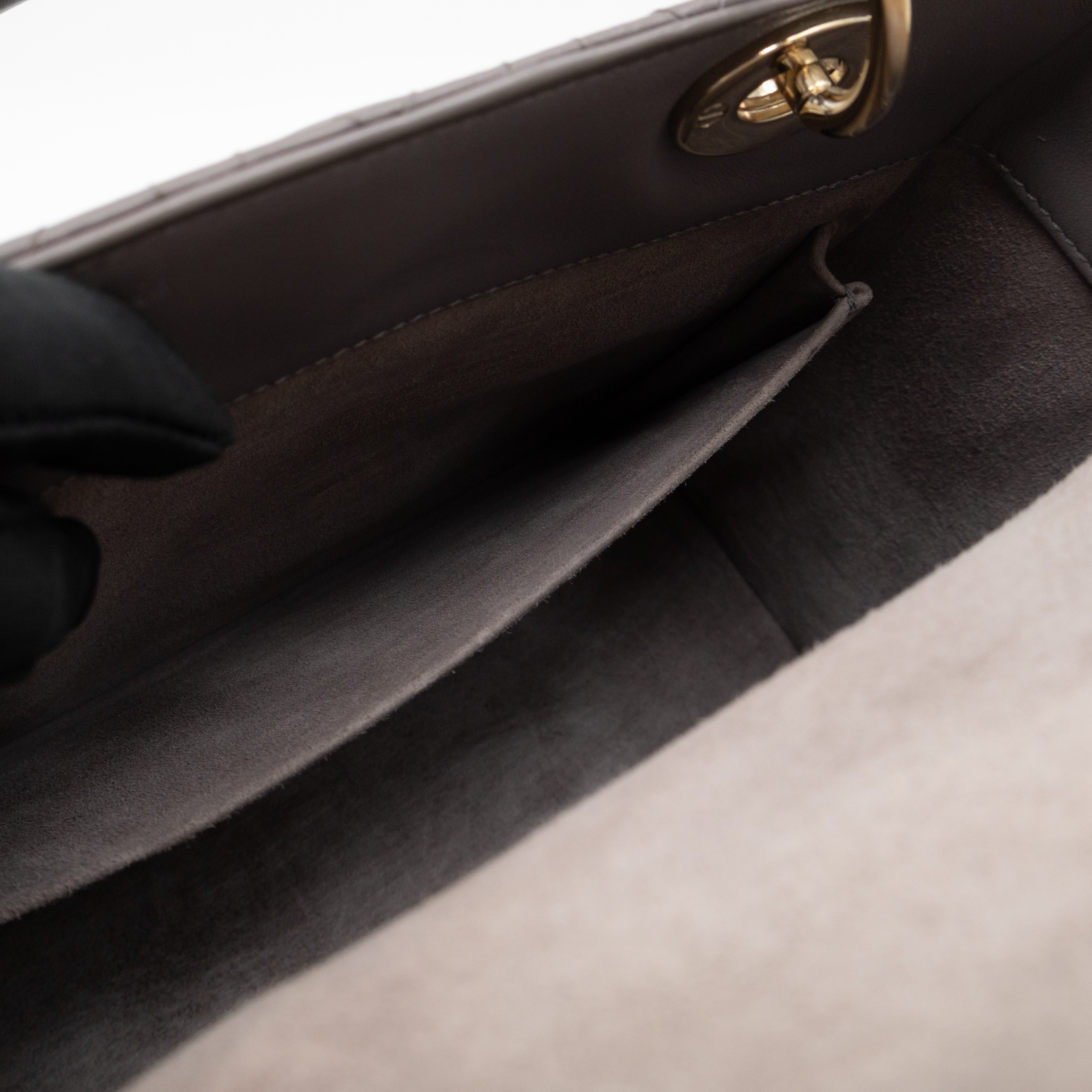 Lady Dior Medium Grey Leather