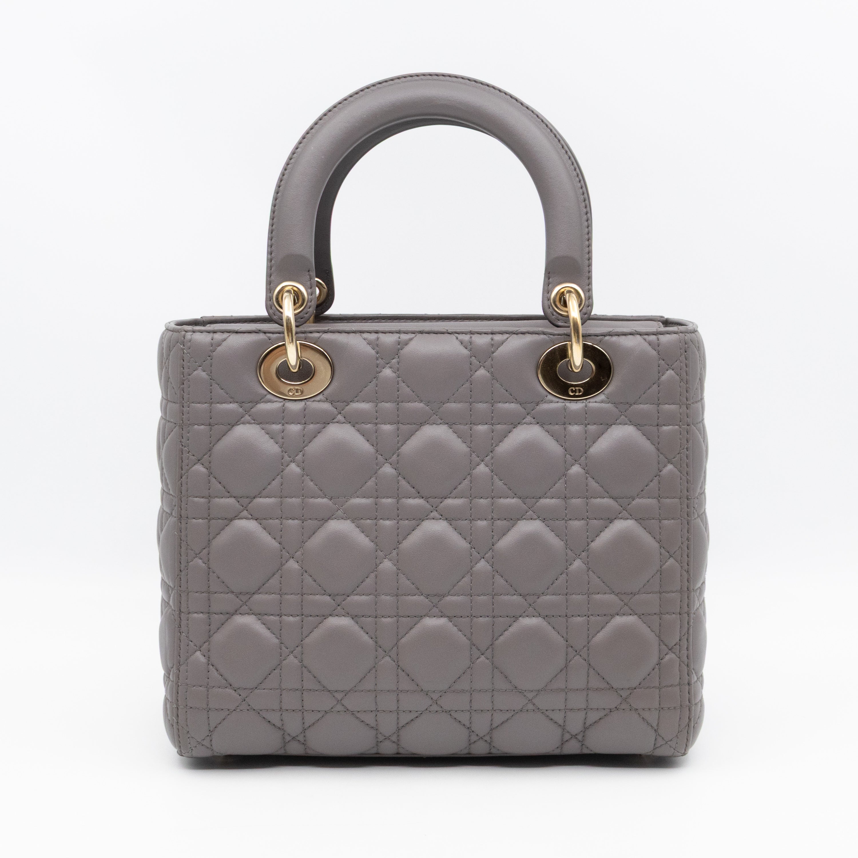 Lady Dior Medium Grey Leather
