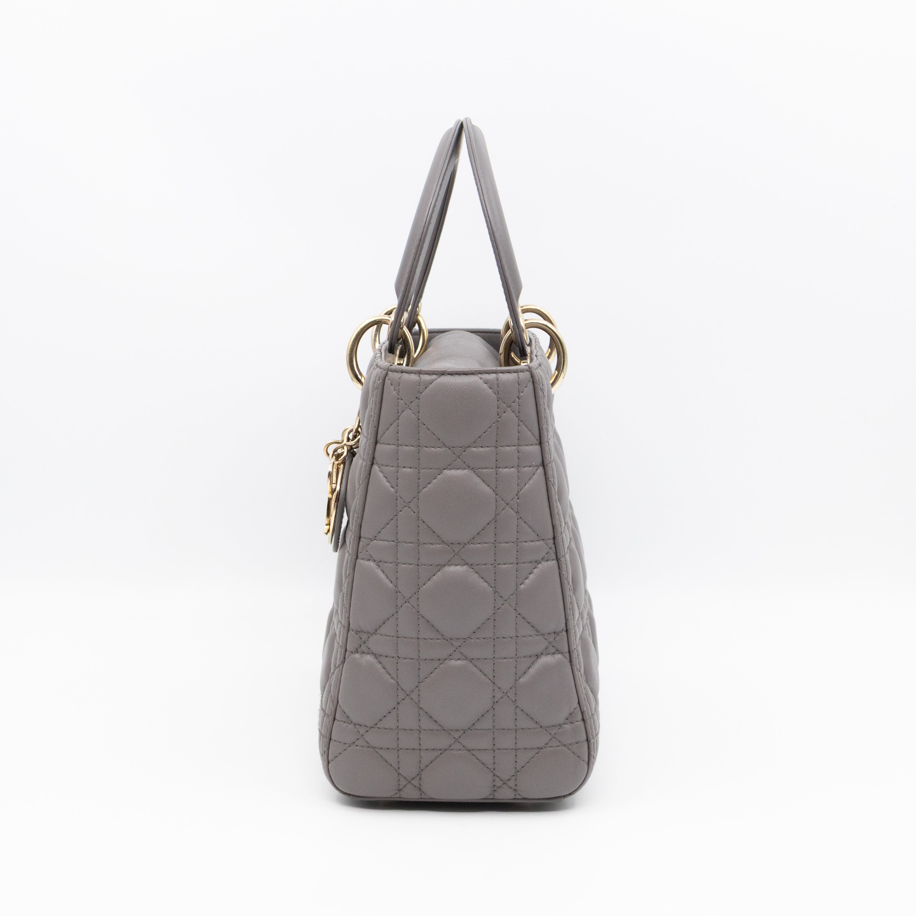 Lady Dior Medium Grey Leather