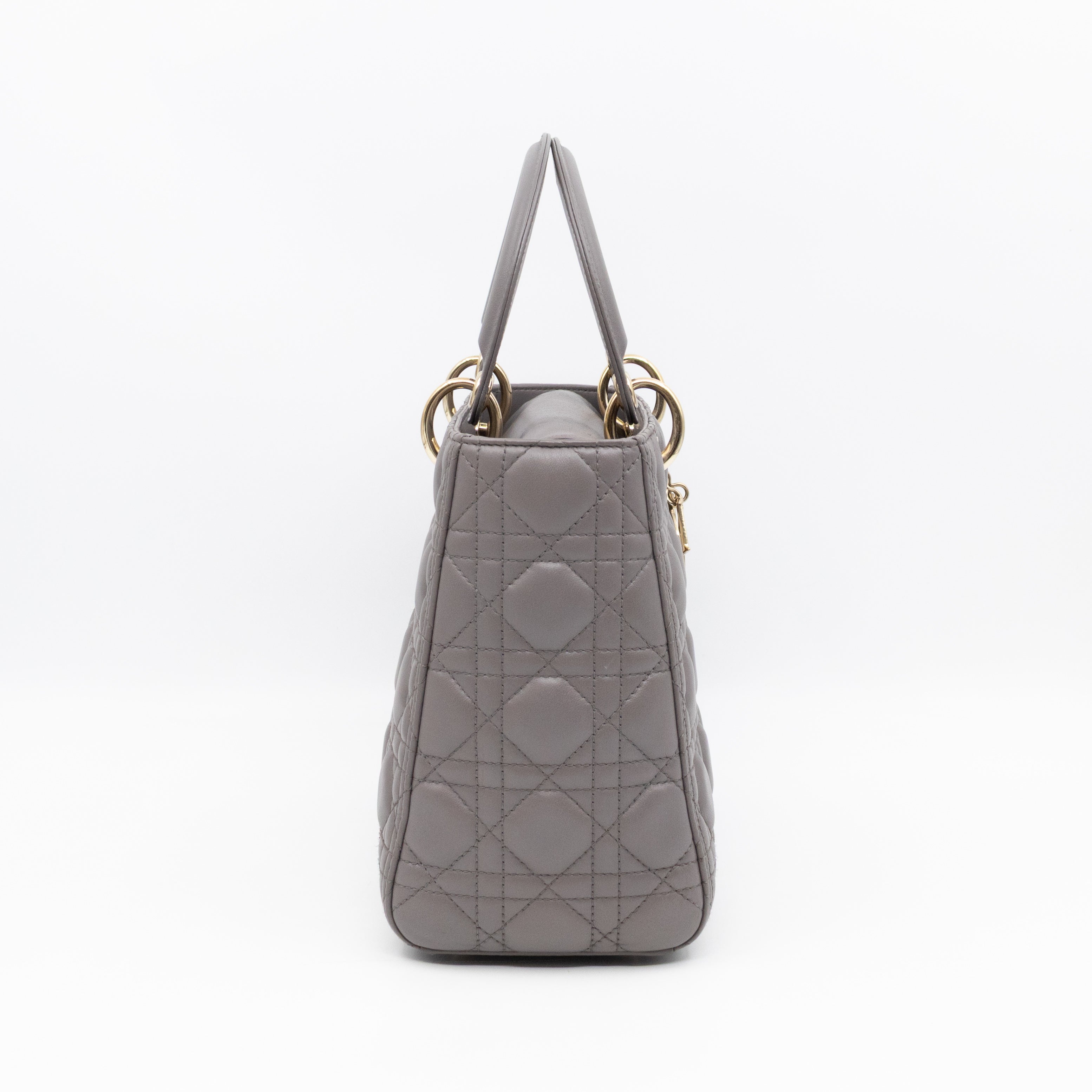 Lady Dior Medium Grey Leather