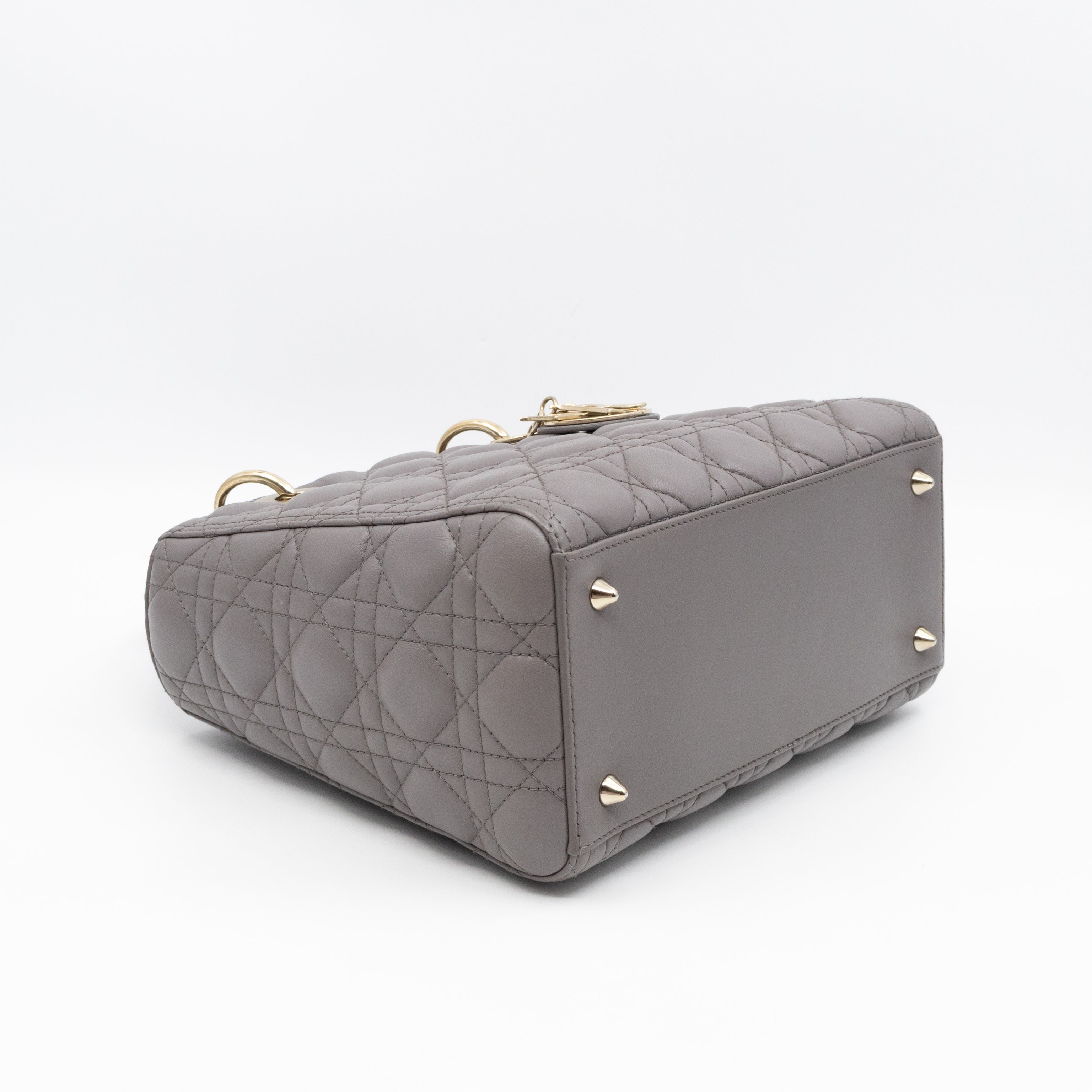 Lady Dior Medium Grey Leather