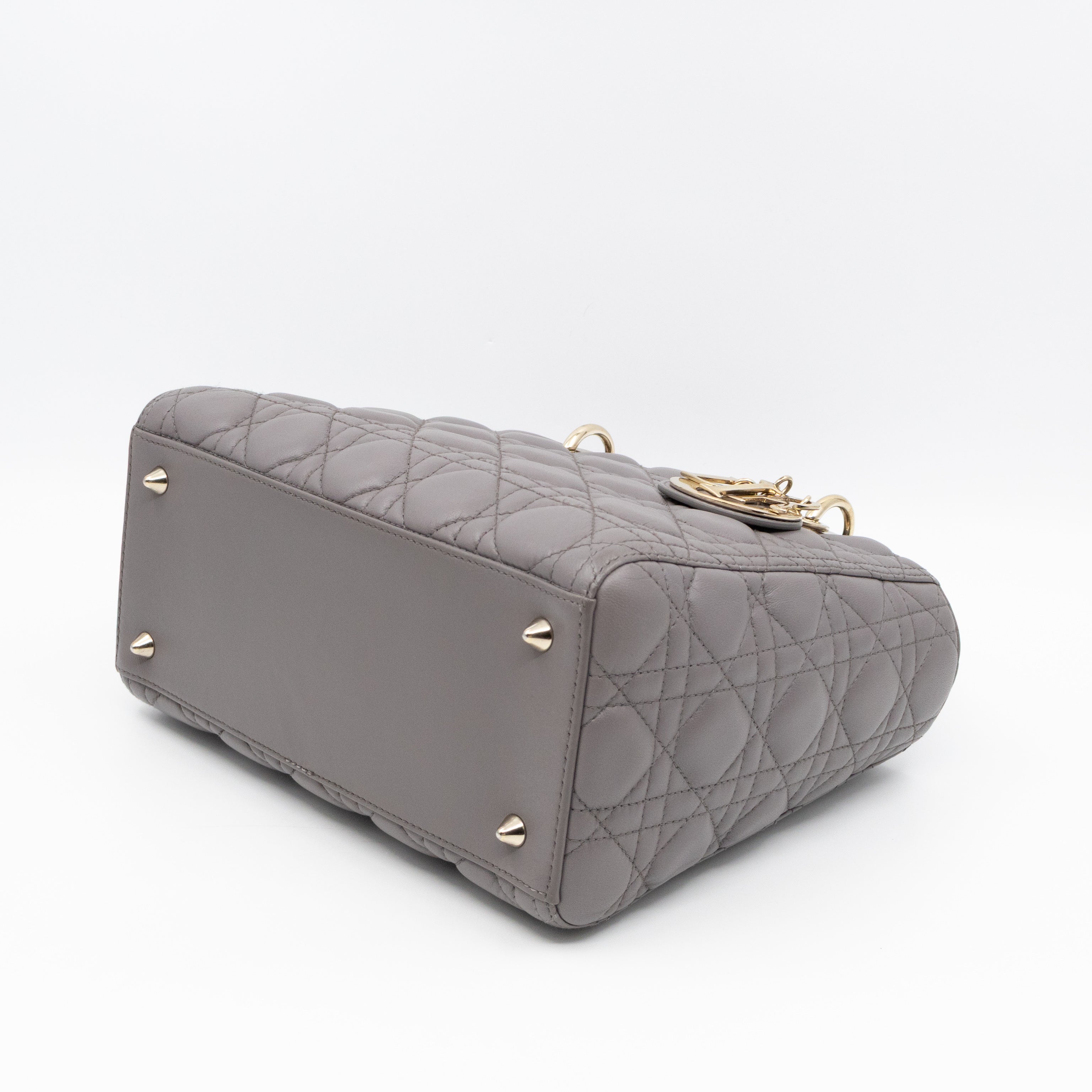 Lady Dior Medium Grey Leather