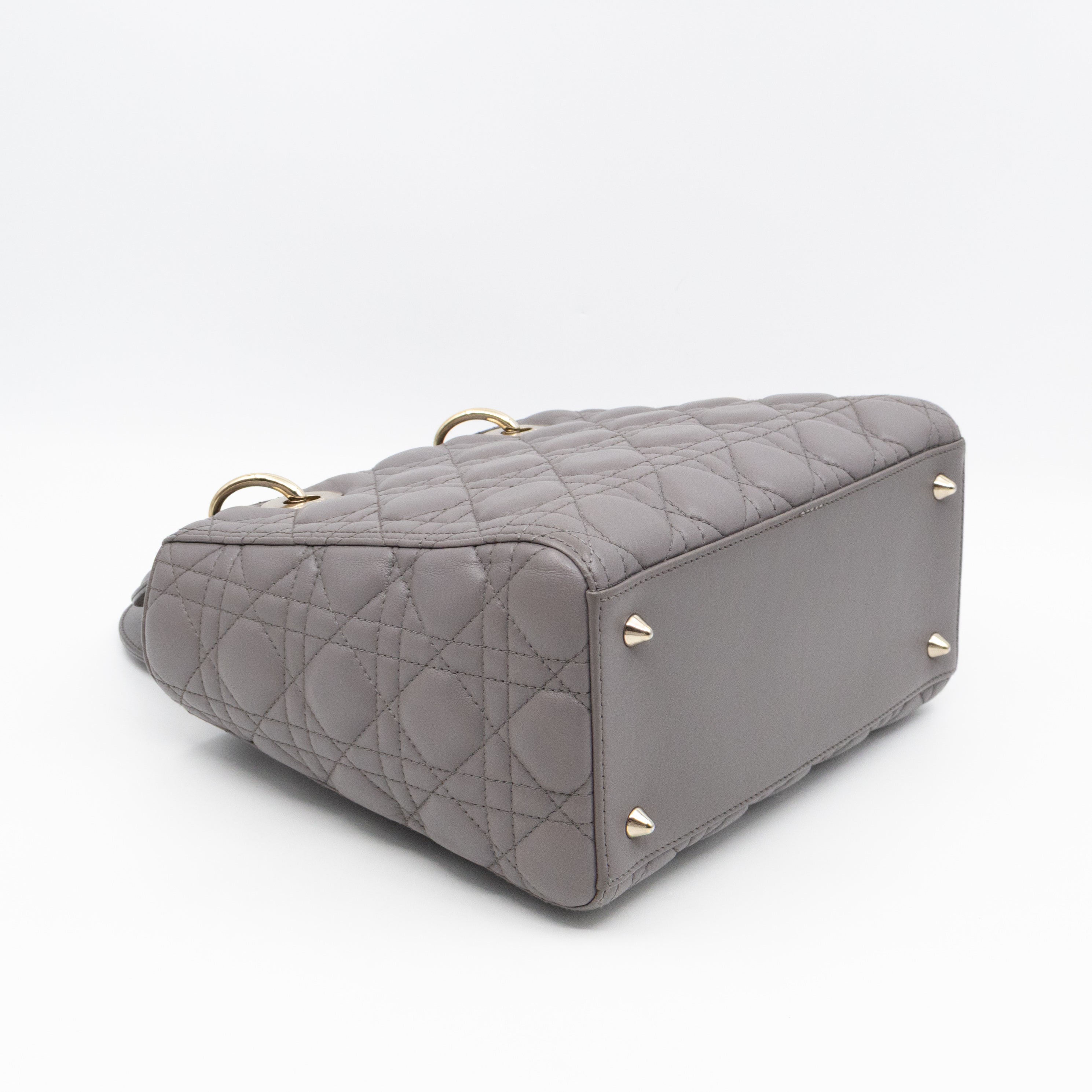 Lady Dior Medium Grey Leather