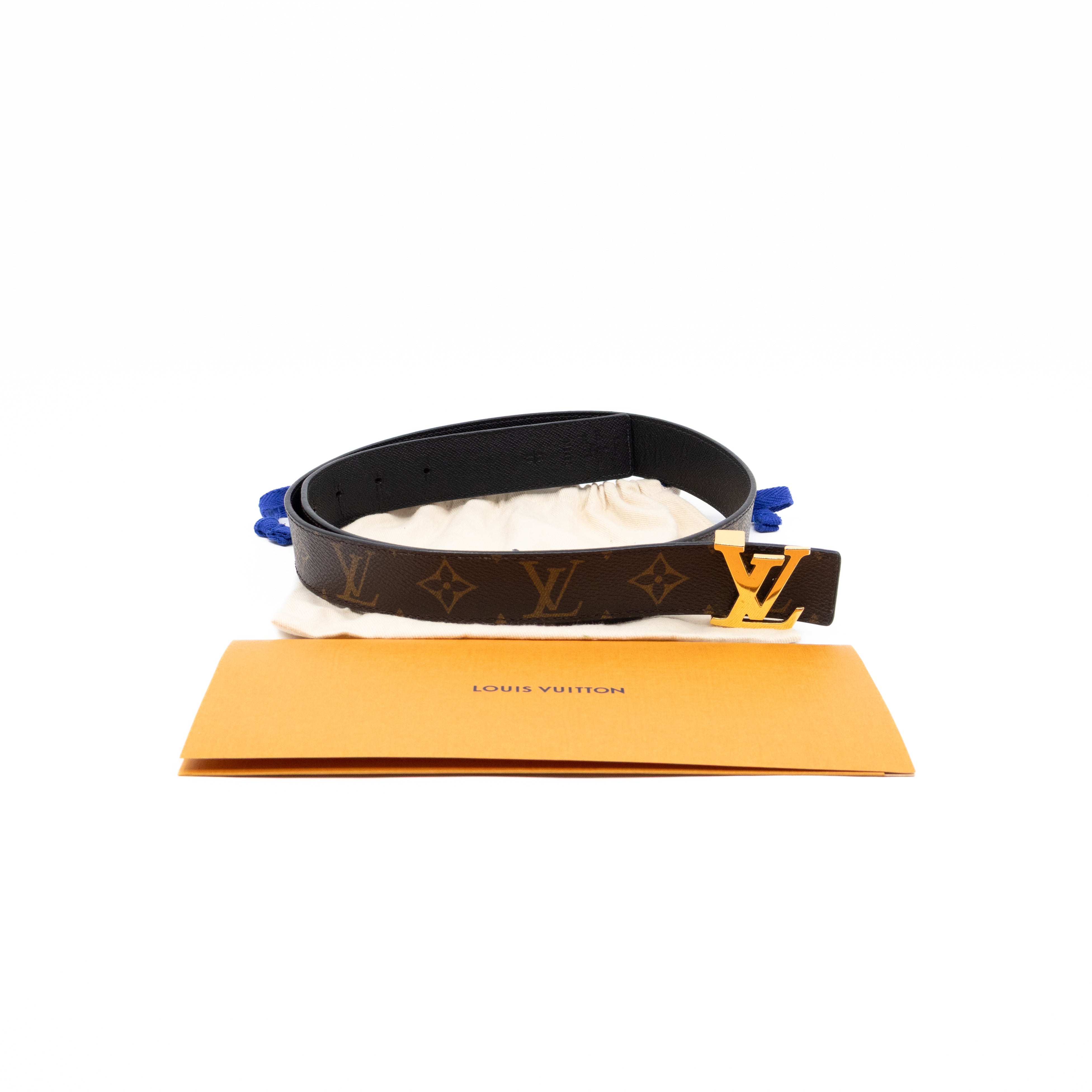 Initials Reversible Belt Monogram Black 85/34