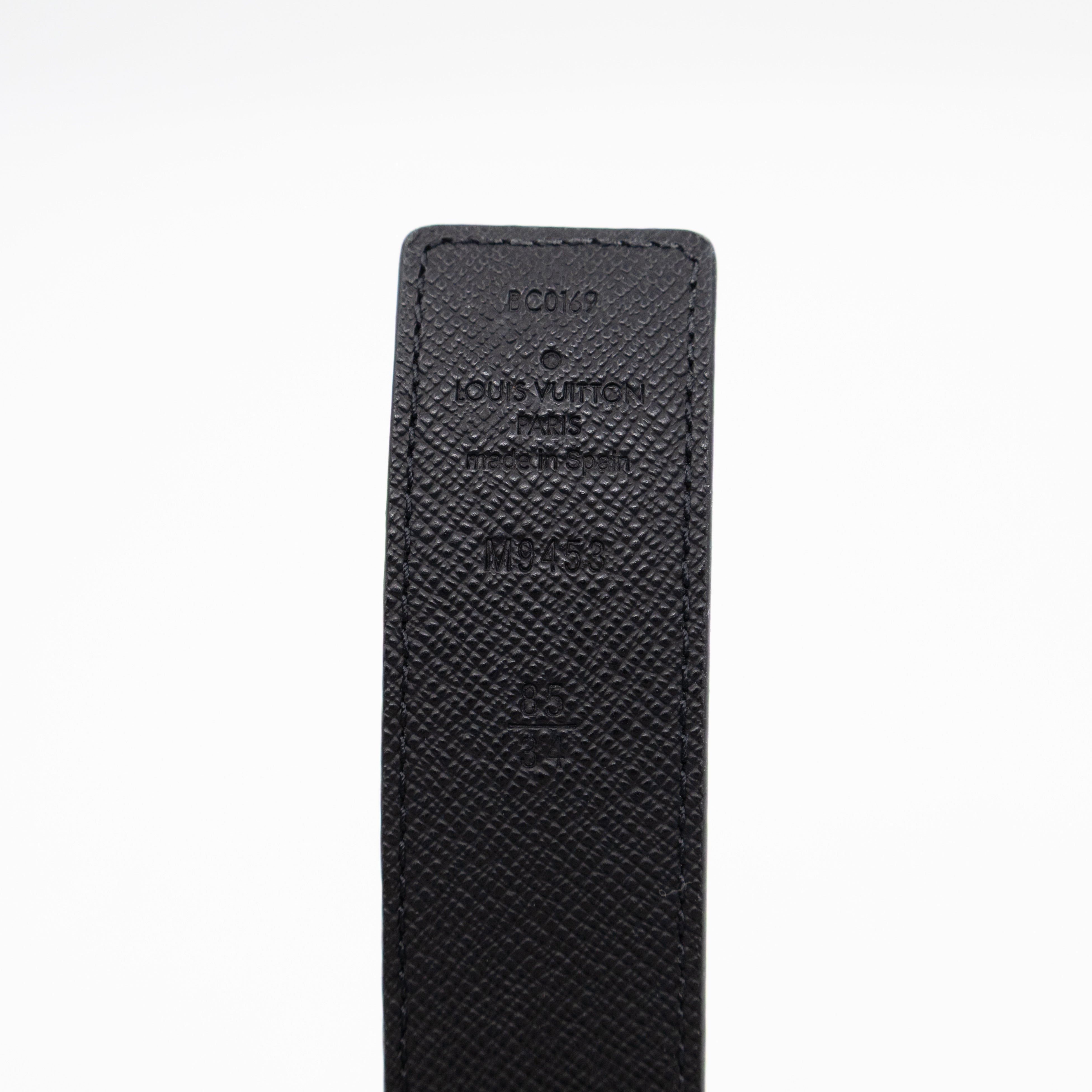 Initials Reversible Belt Monogram Black 85/34